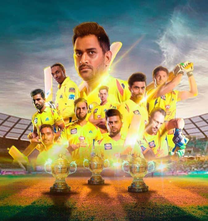 Chennai Super Kings (CSK) in action — 673x716 wallpaper