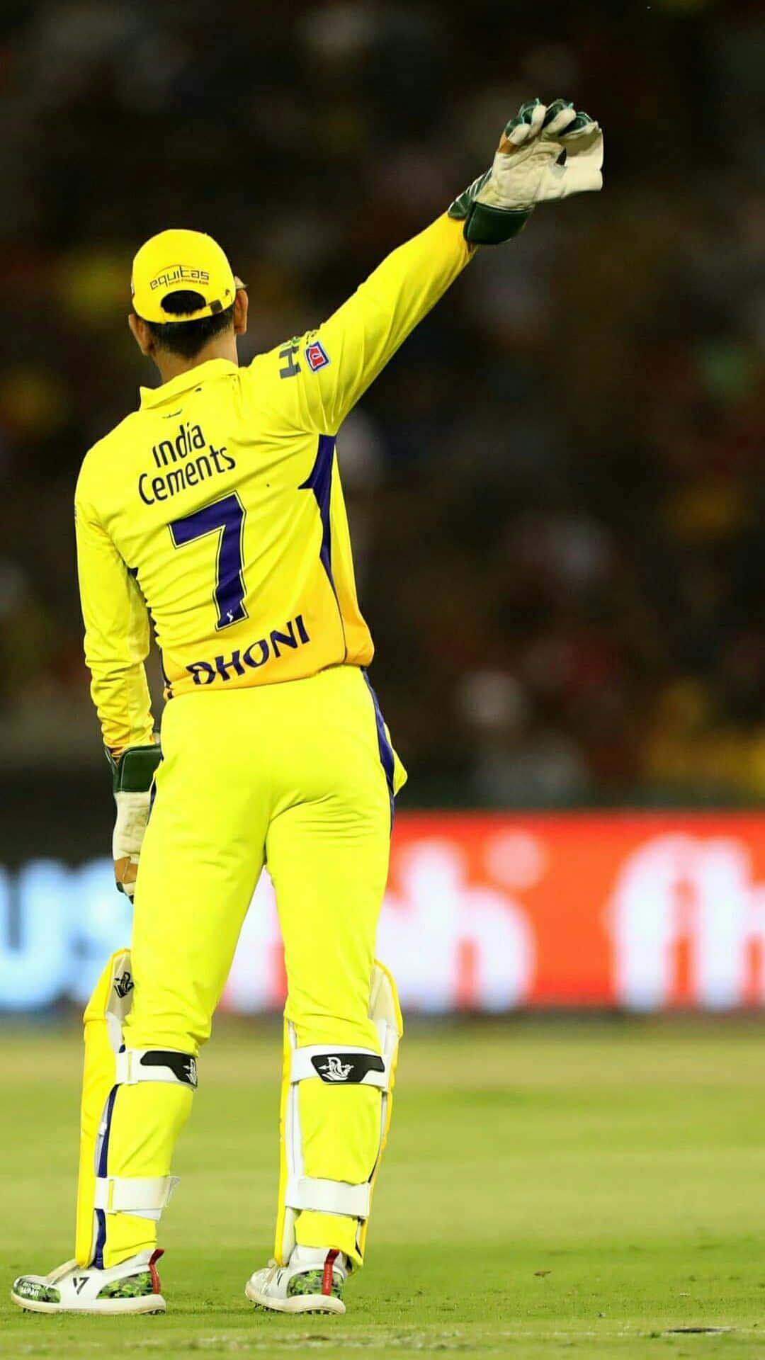 Chennai Super Kings team celebrating their victory on the cricket field — 1080x1920 wallpaper