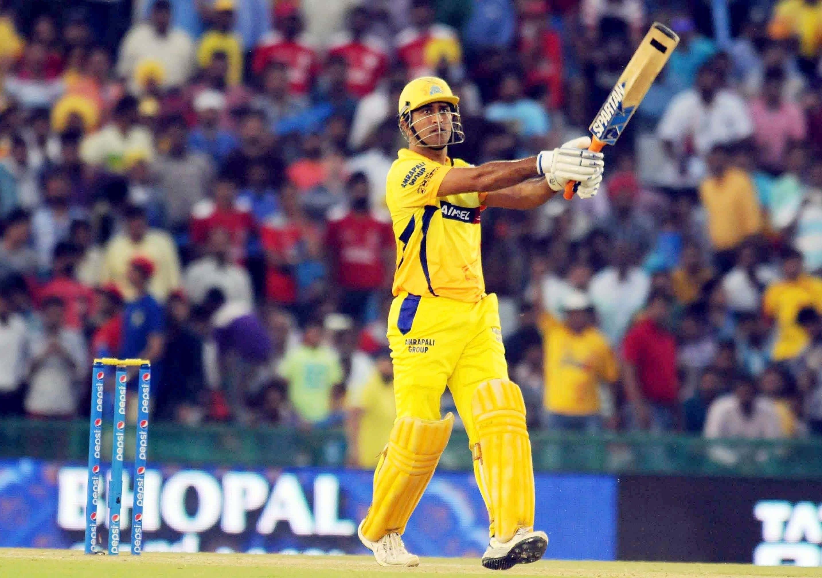 Chennai Super Kings Team Celebrating Victory on the Field — 2867x2016 wallpaper