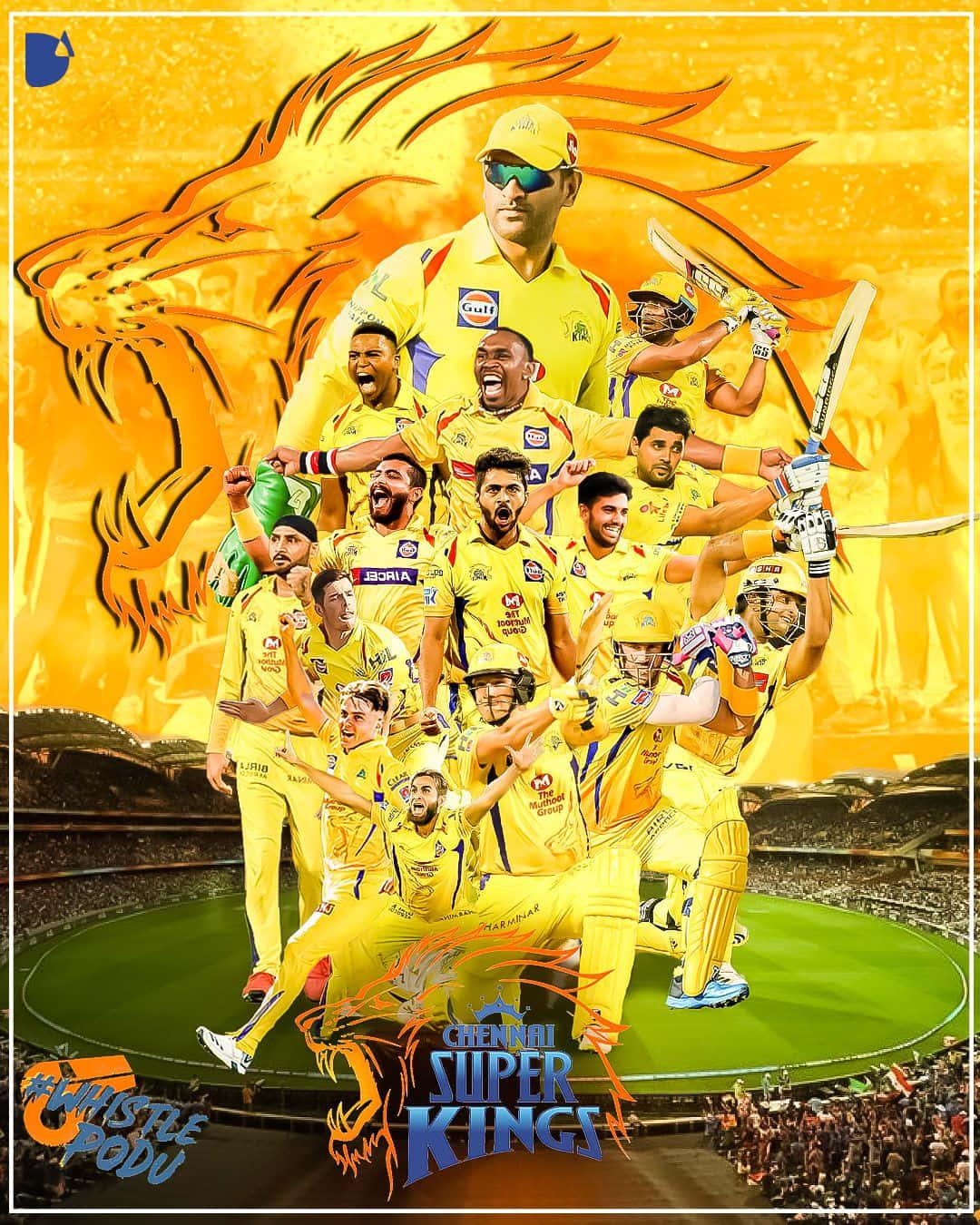 Chennai Super Kings Team in Action — 1080x1350 wallpaper