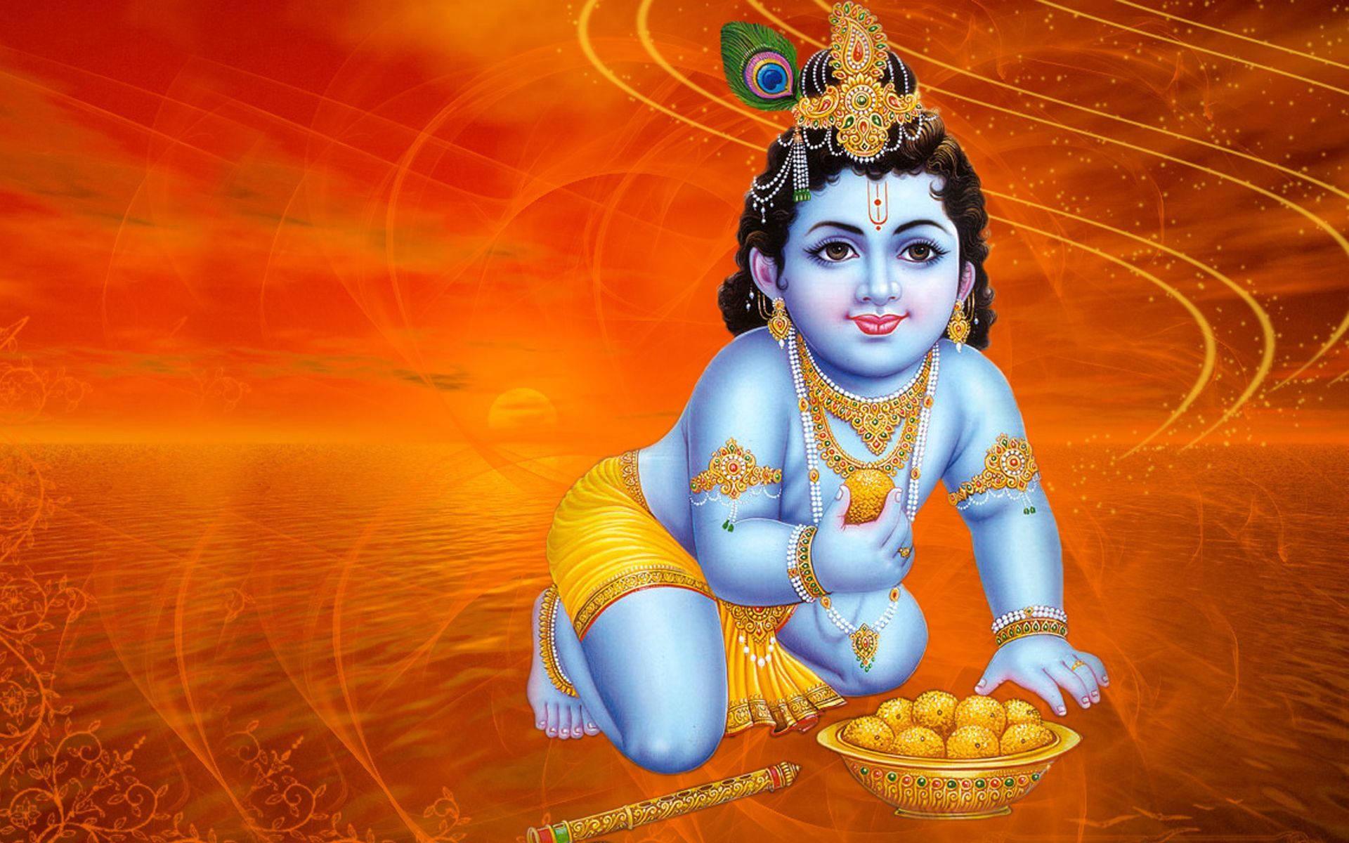 Child Krishna Digital Art