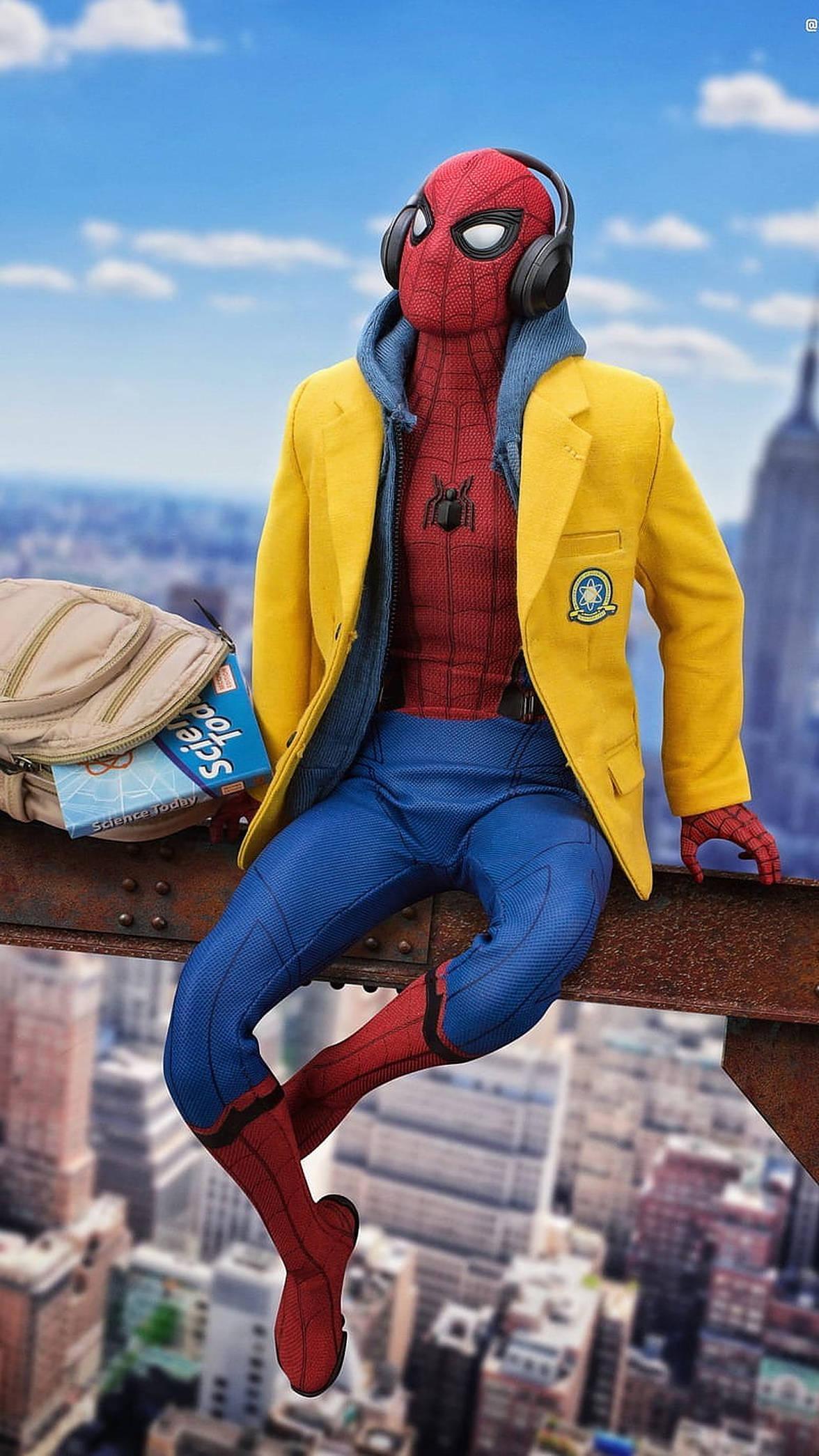 Chilling Spider Man In 4k — 1176x2090 wallpaper