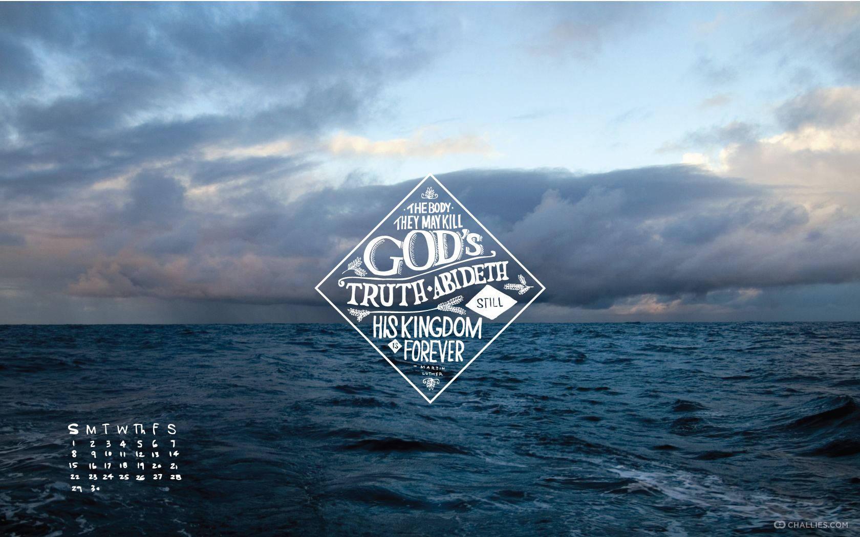 Christian Bible Verse In Ocean — 1680x1050 wallpaper
