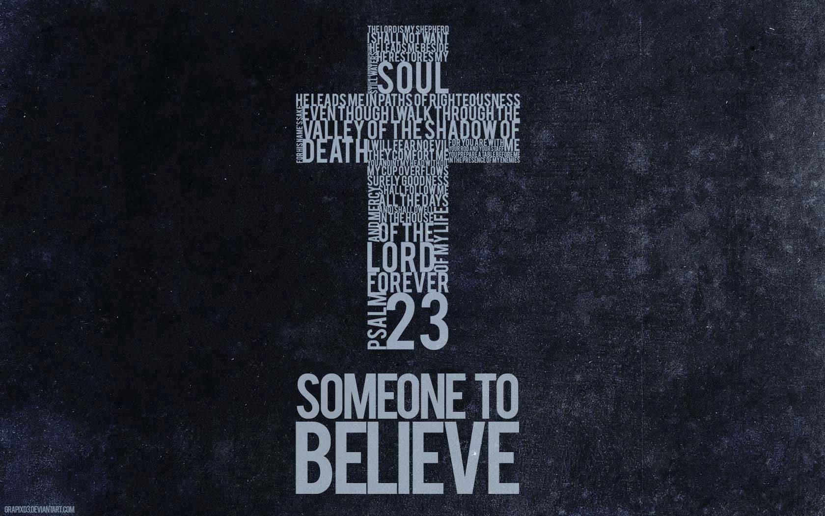 Christian Cross Calligram — 1680x1050 wallpaper