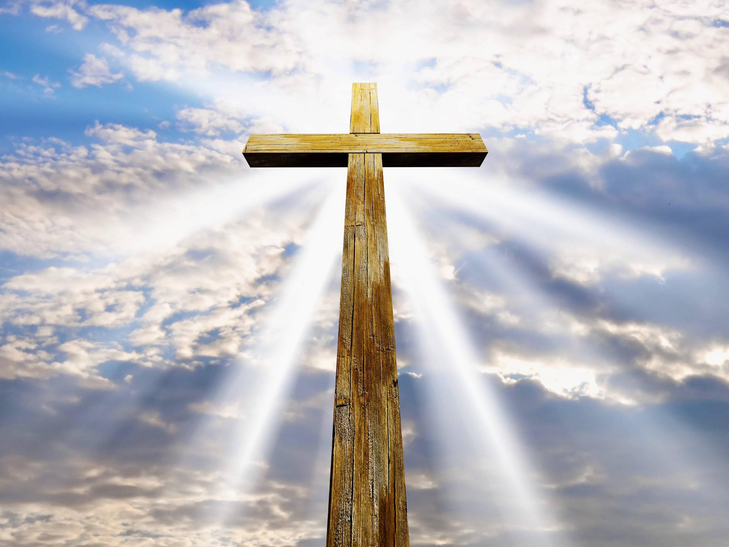 Christian Cross Illuminated By Sun — 2500x1875 wallpaper