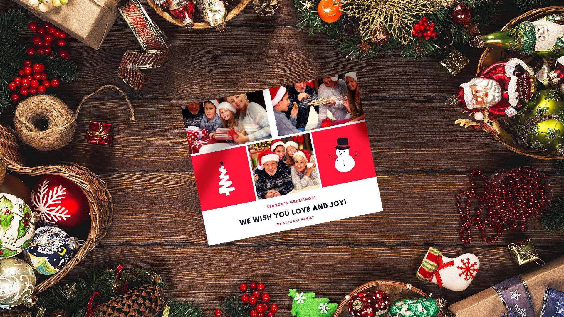 Christmas Collage Card — 1920x1080 wallpaper