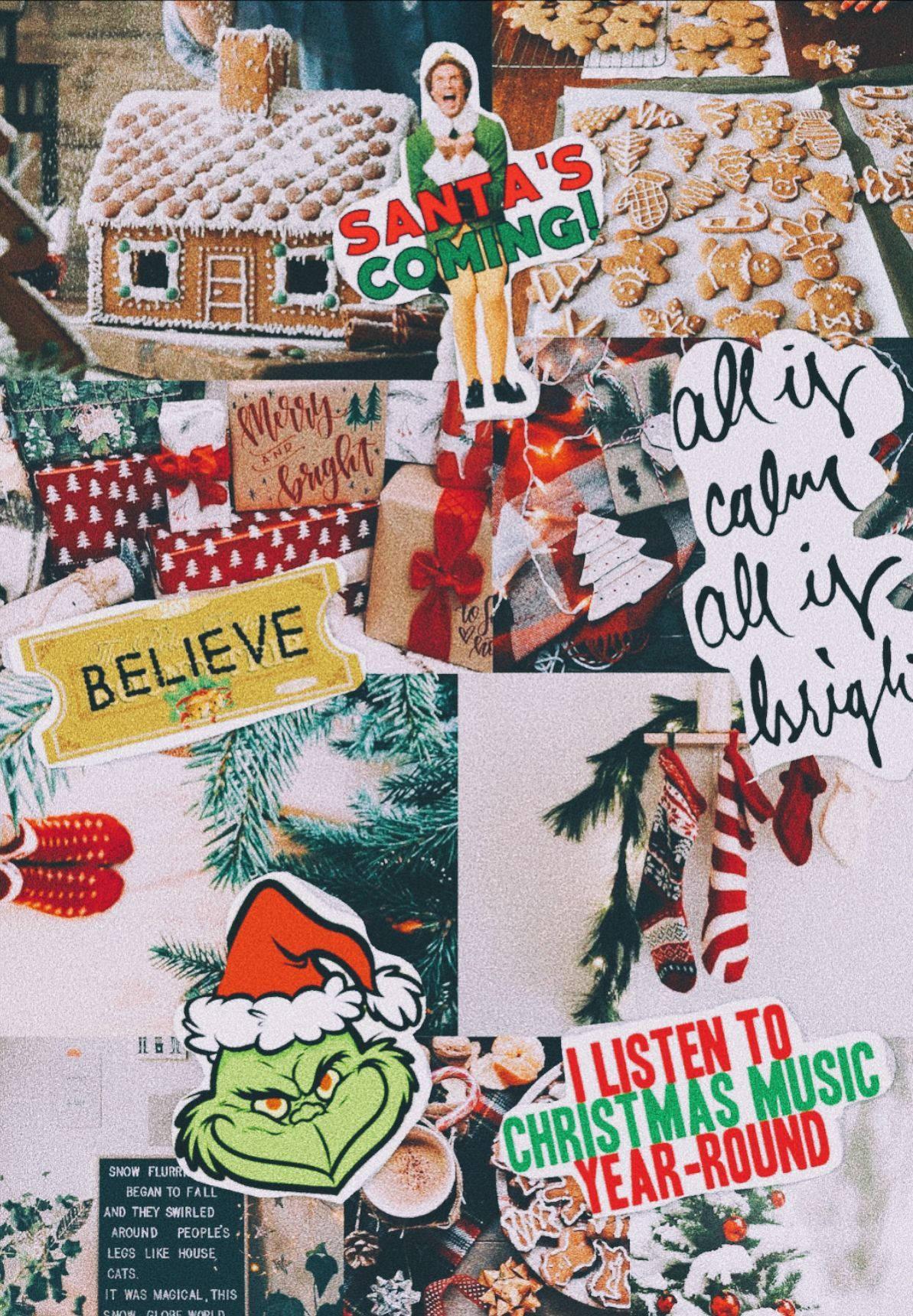 Christmas Collage Stickers — 1193x1720 wallpaper