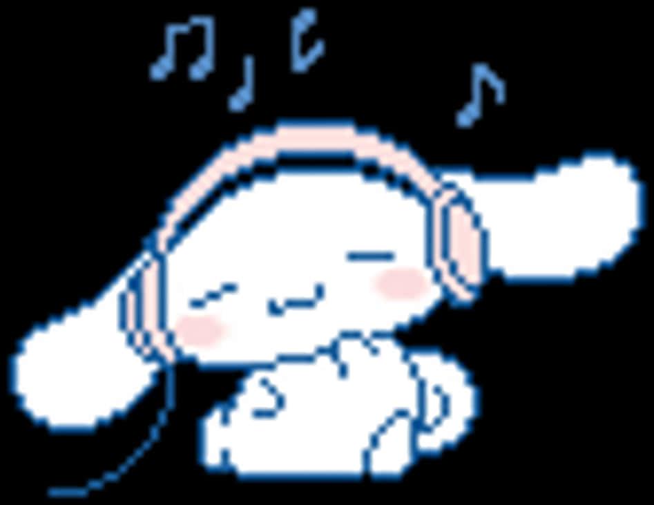 Cinnamoroll Listeningto Music Pixel Art — 947x731 wallpaper