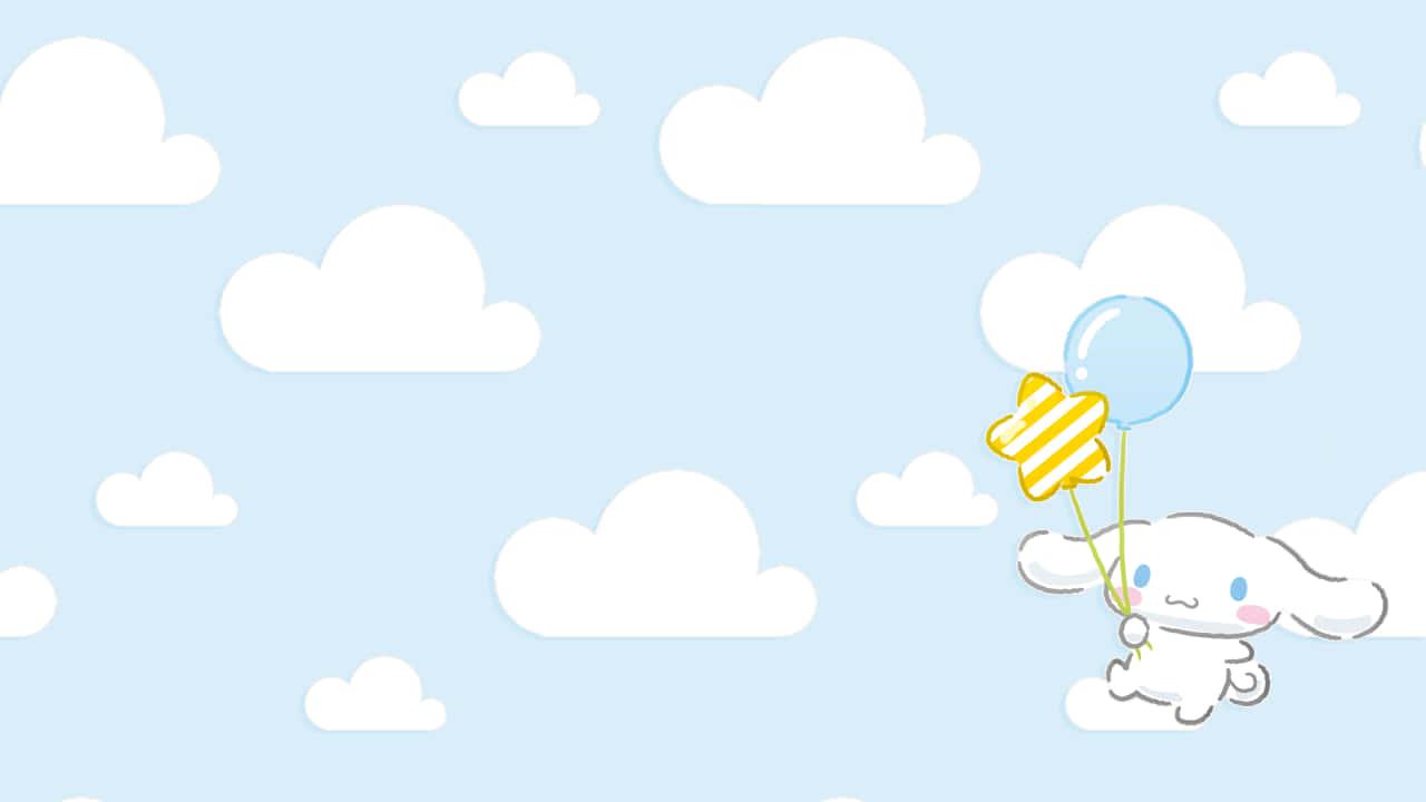 Cinnamoroll smiles on this colorful laptop. — 1280x720 wallpaper