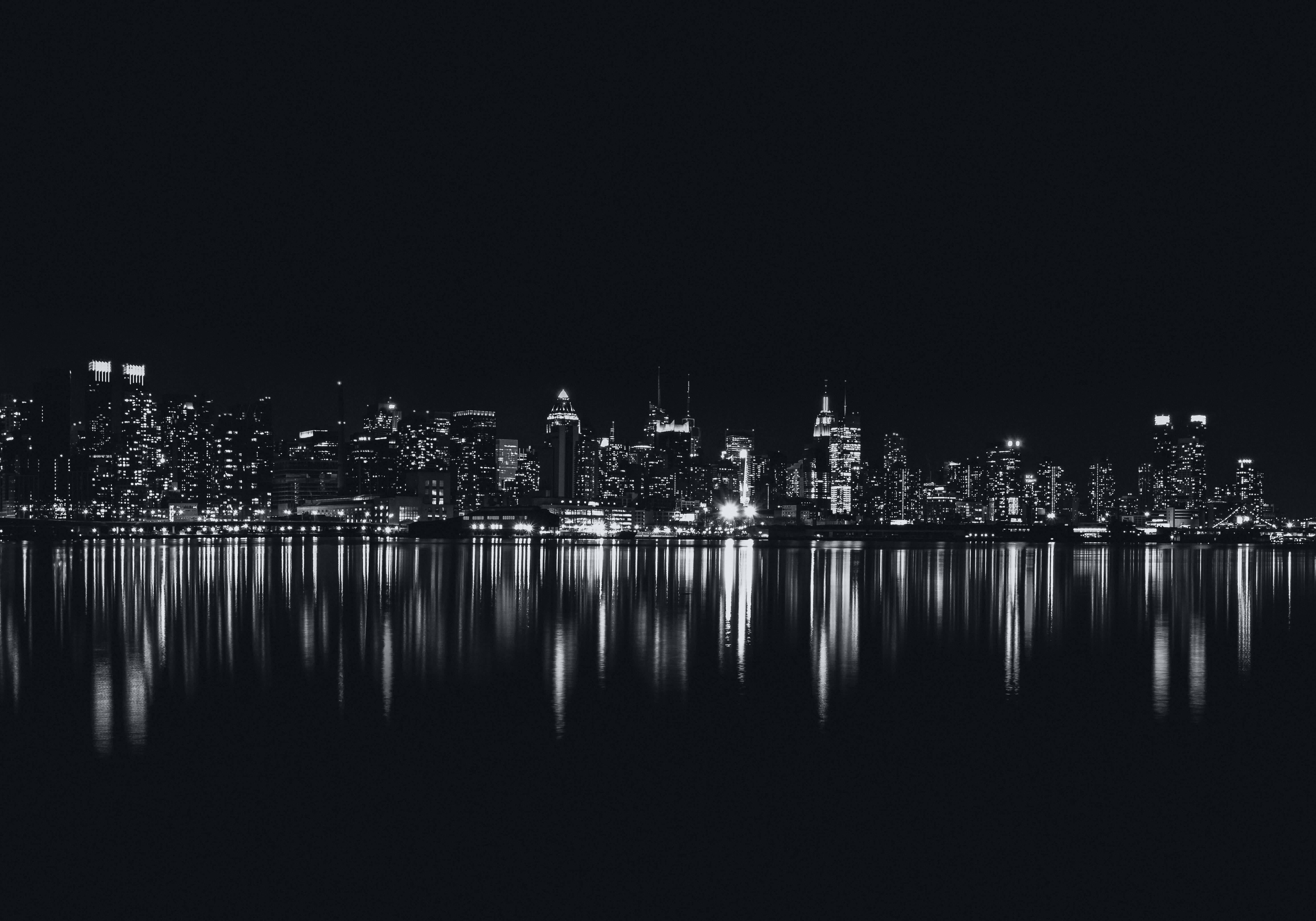 Cityscape In Black Screen — 5906x4134 wallpaper