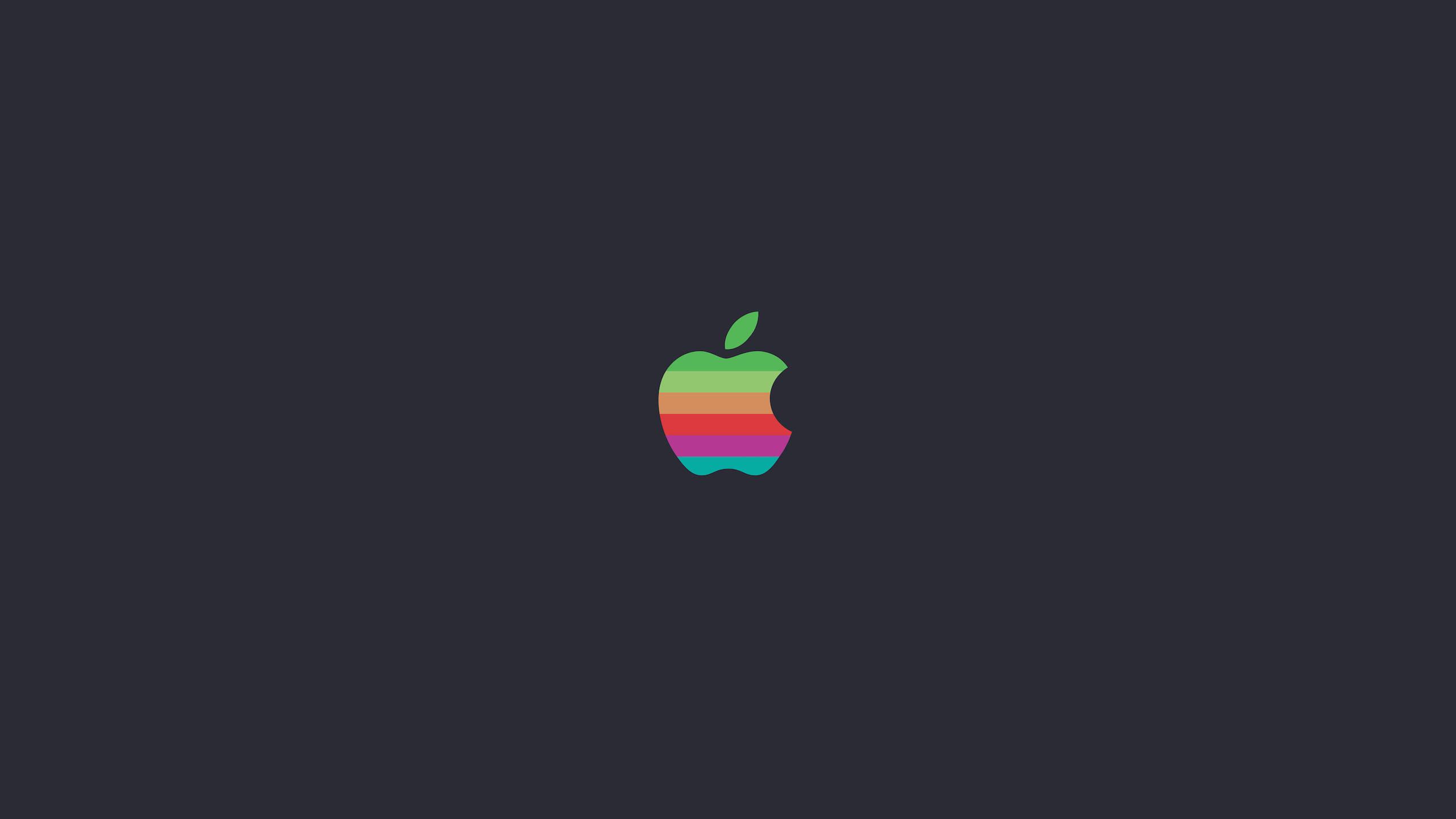 Classic Apple Logo in Gorgeous Rainbow Colors — 2560x1440 wallpaper