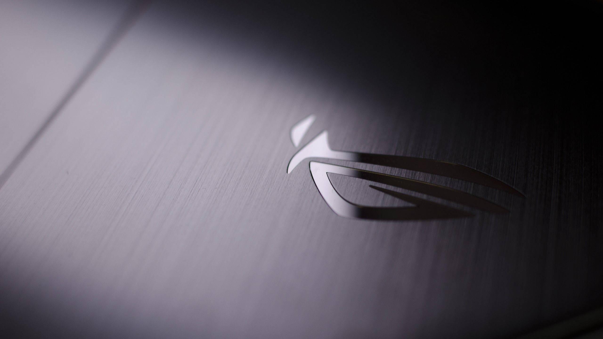 Classy Grey Asus ROG Logo — 2560x1440 wallpaper