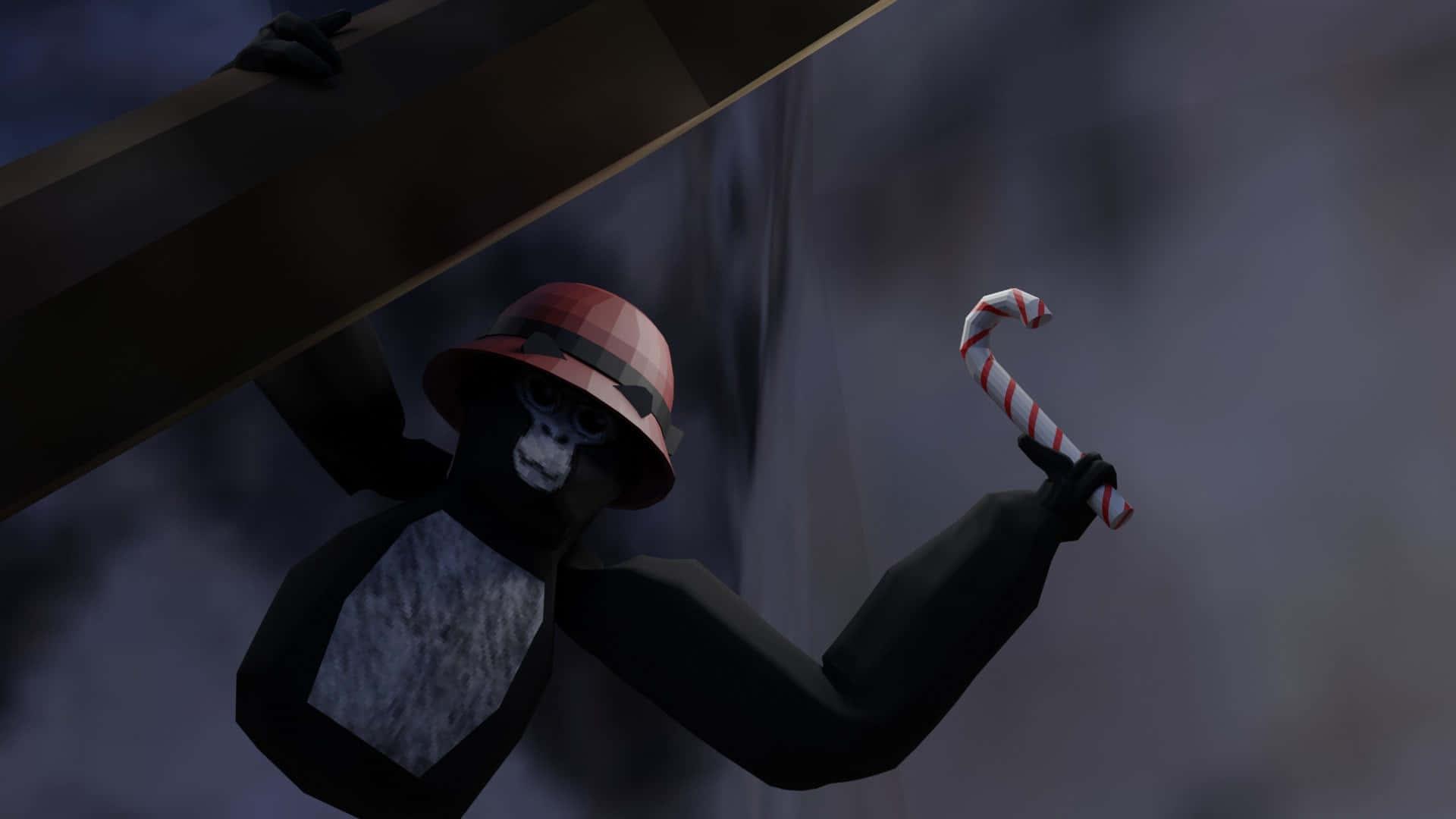 Climbing Gorilla Candy Cane Gorilla Tag Picture — 1920x1080 wallpaper