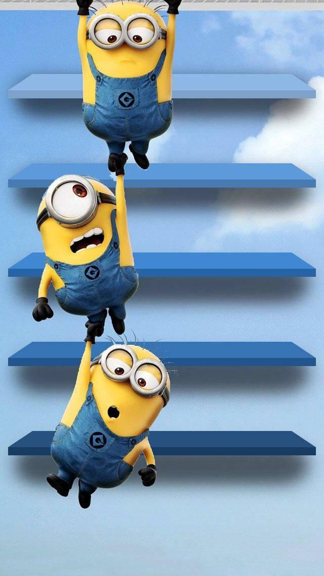 Climbing Minions iPhone 11 — 640x1136 wallpaper