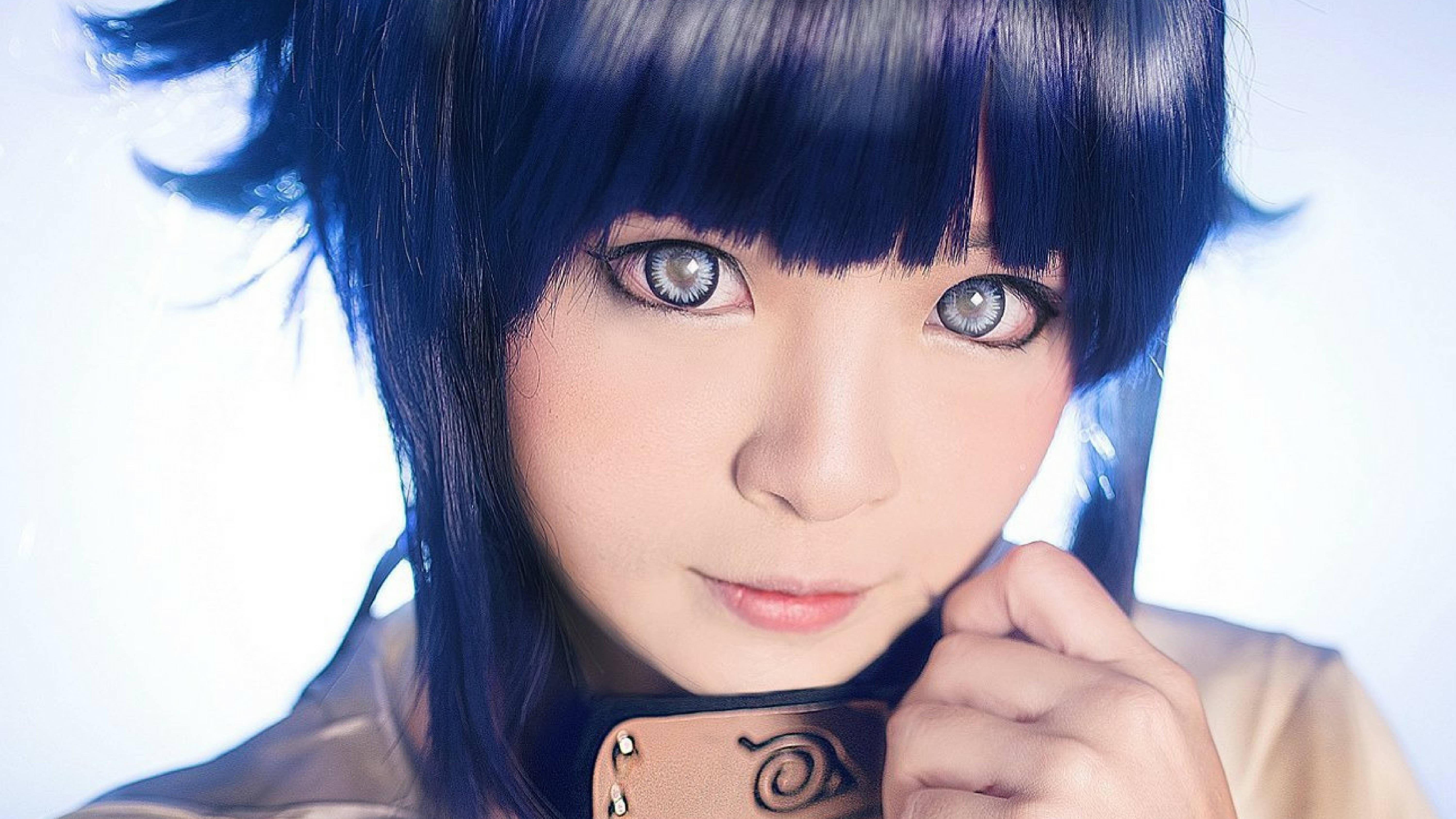 Close-up Hinata Cosplay — 6000x3375 wallpaper
