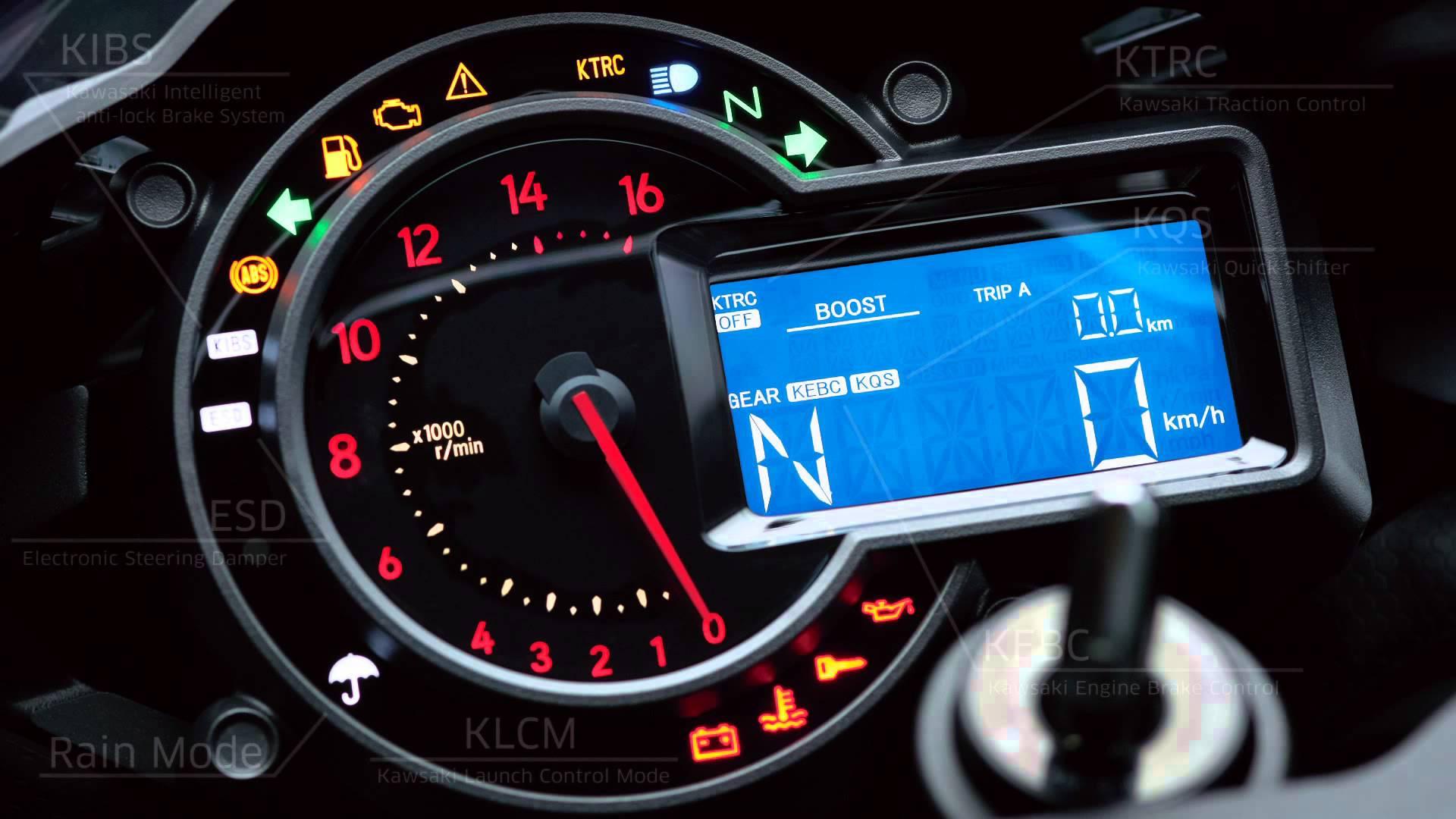 Close-Up Of Kawasaki H2r Tachometer — 1920x1080 wallpaper