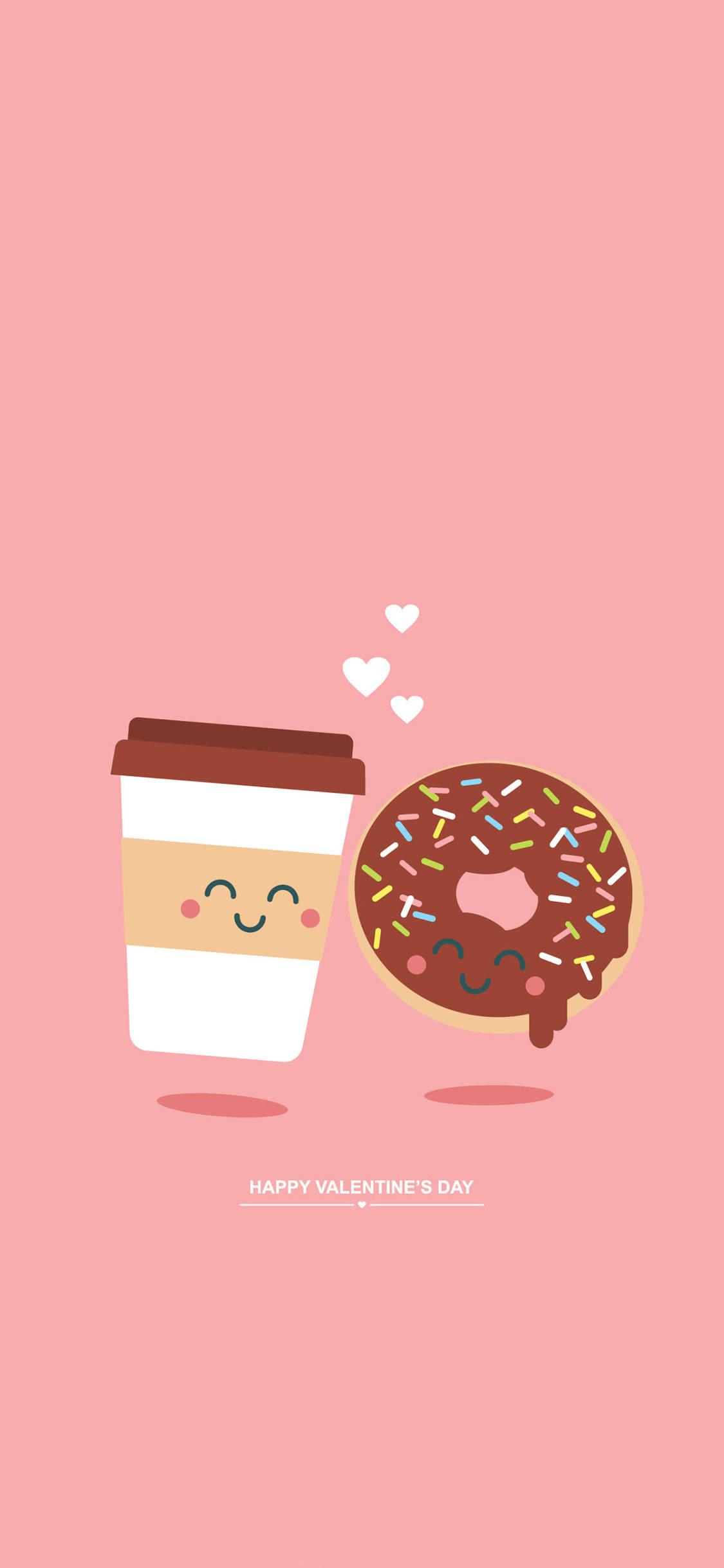 Coffee And Donut Girly iPhone — 1125x2436 wallpaper