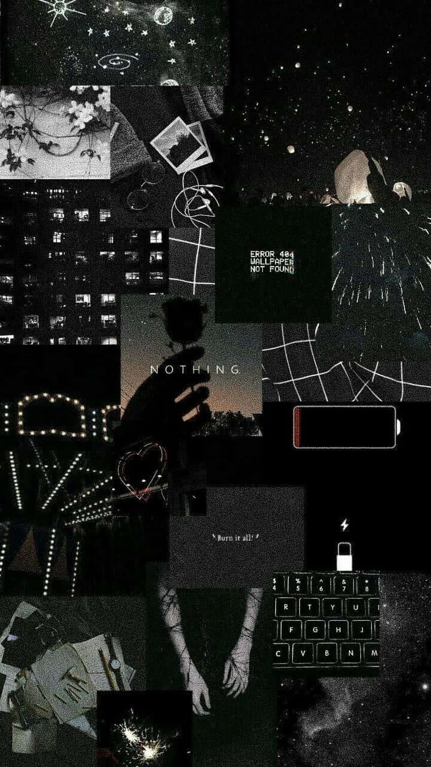Collage Black Aesthetic Poster Background — 850x1511 wallpaper