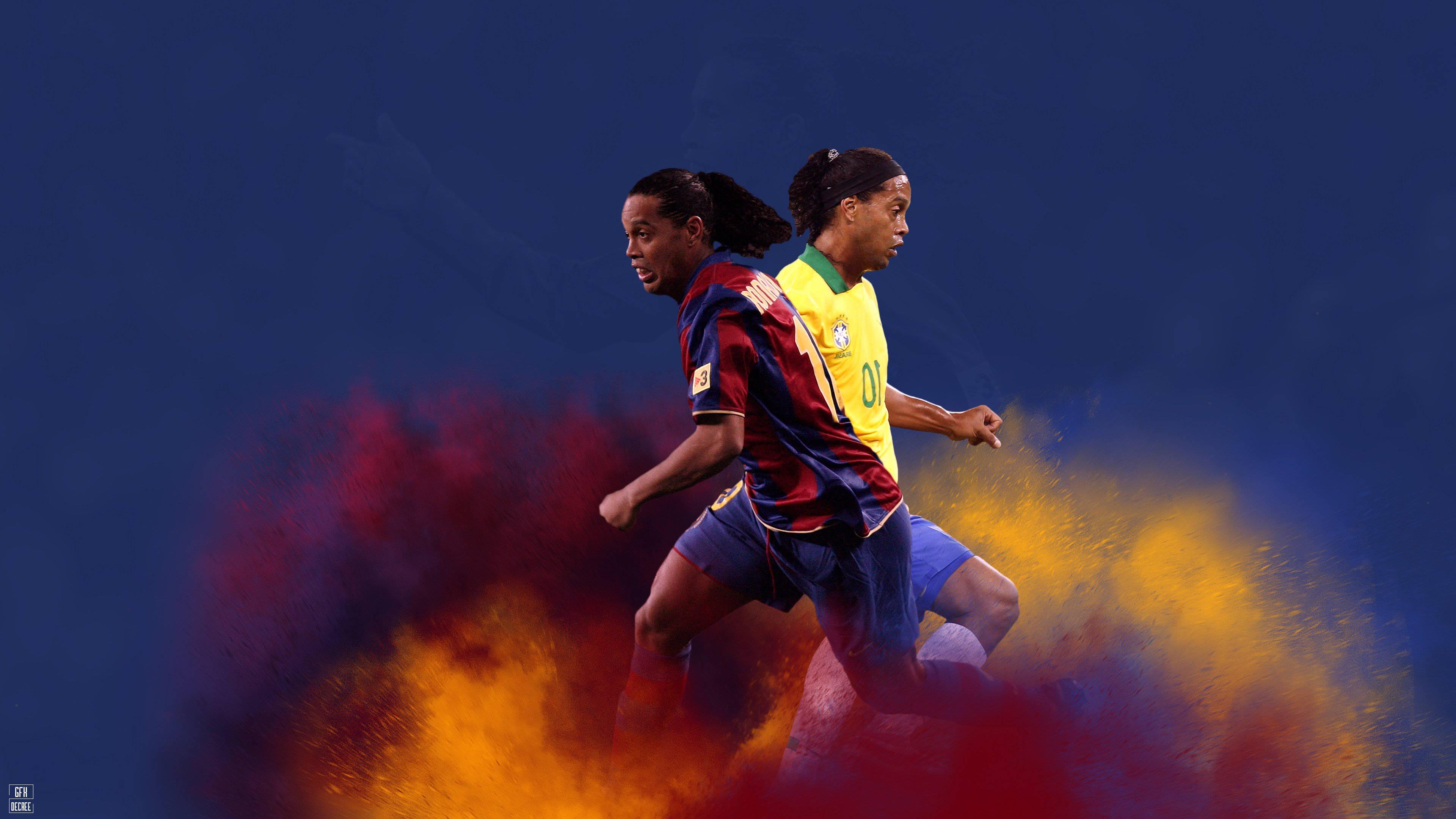 Color Explosion Ronaldinho — 3840x2160 wallpaper