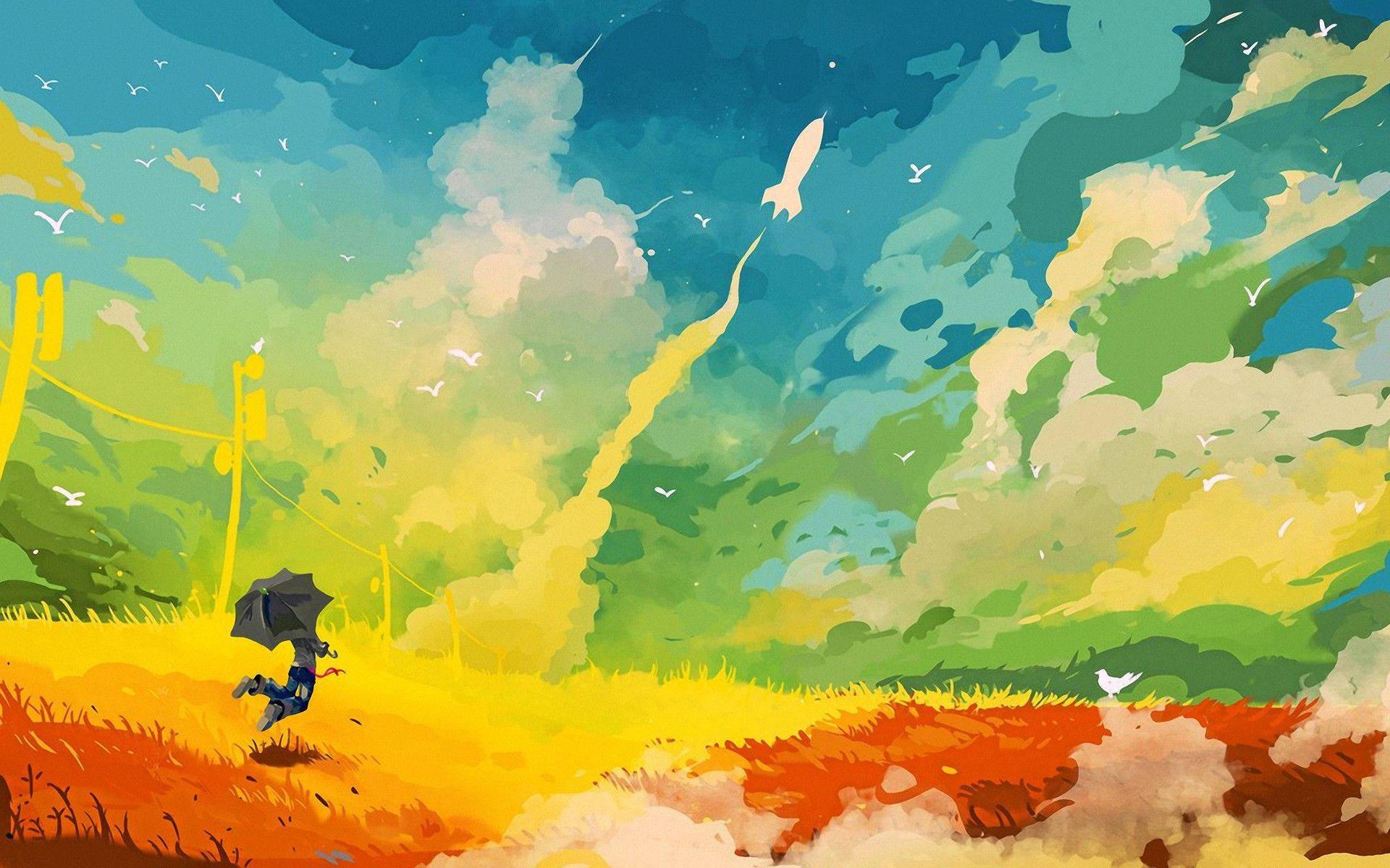 Colorful Anime Painting Art — 1920x1200 wallpaper