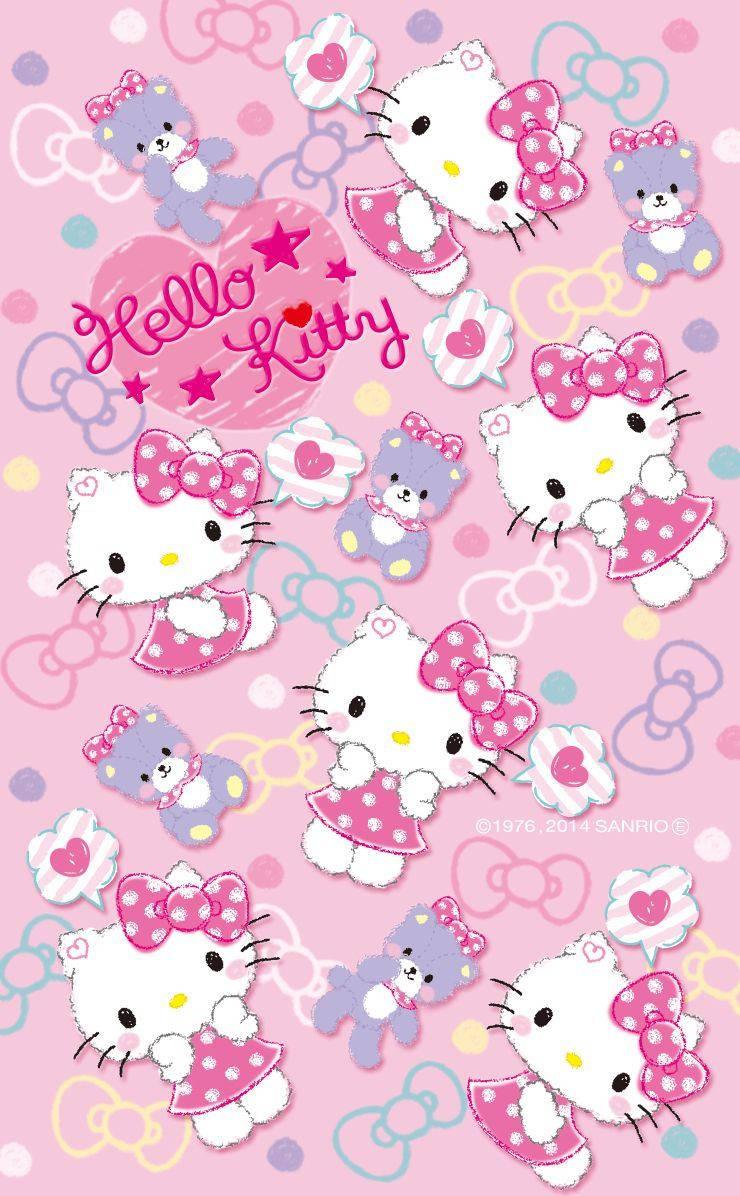 Colorful Artwork of Hello Kitty