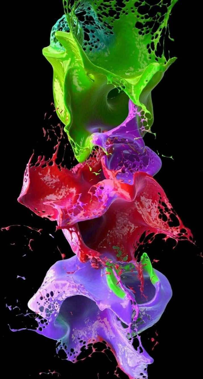Colorful Dark Art iPhone 13 Pro — 715x1331 wallpaper