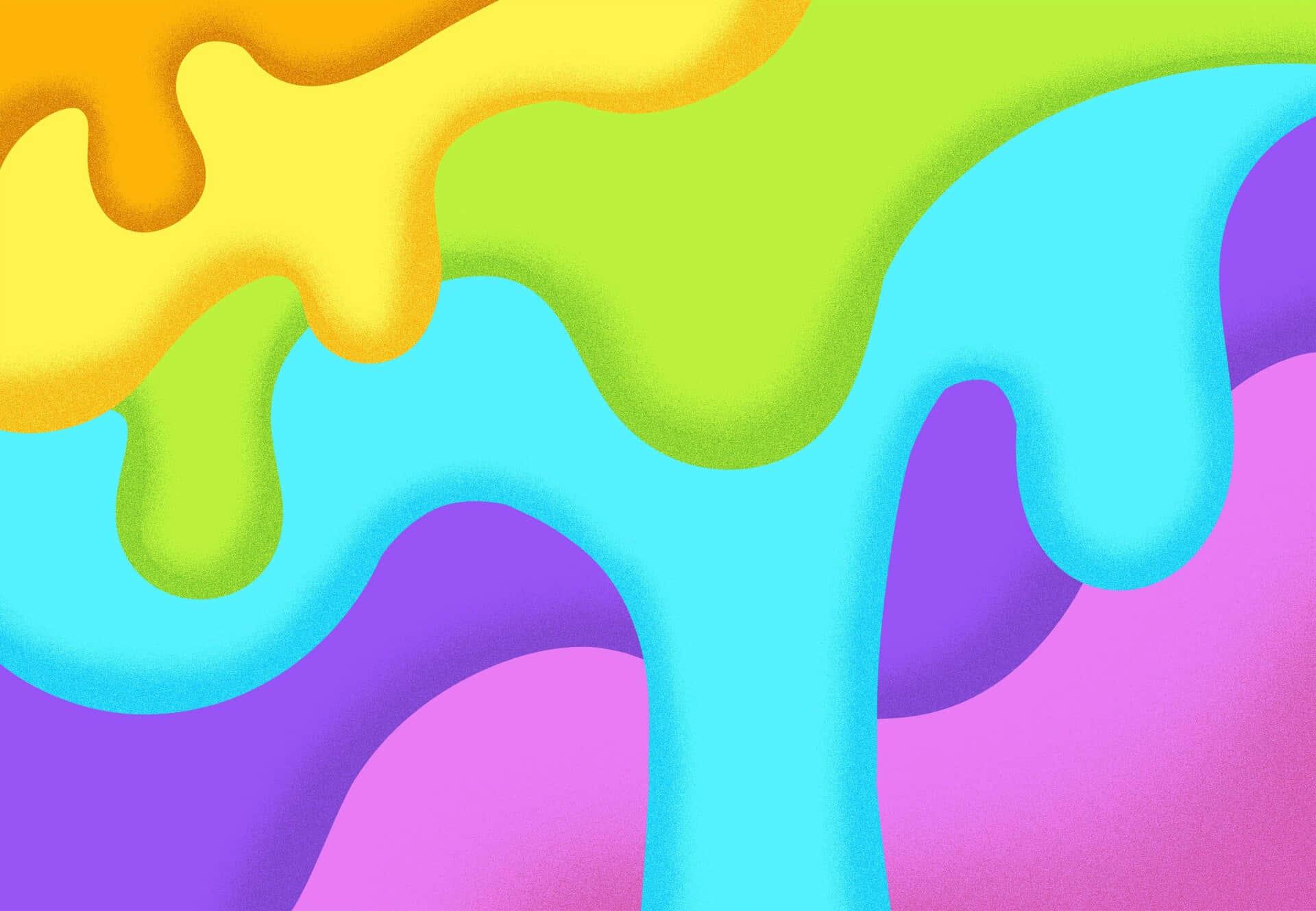 Colorful dripping paint art mural — 1920x1329 wallpaper