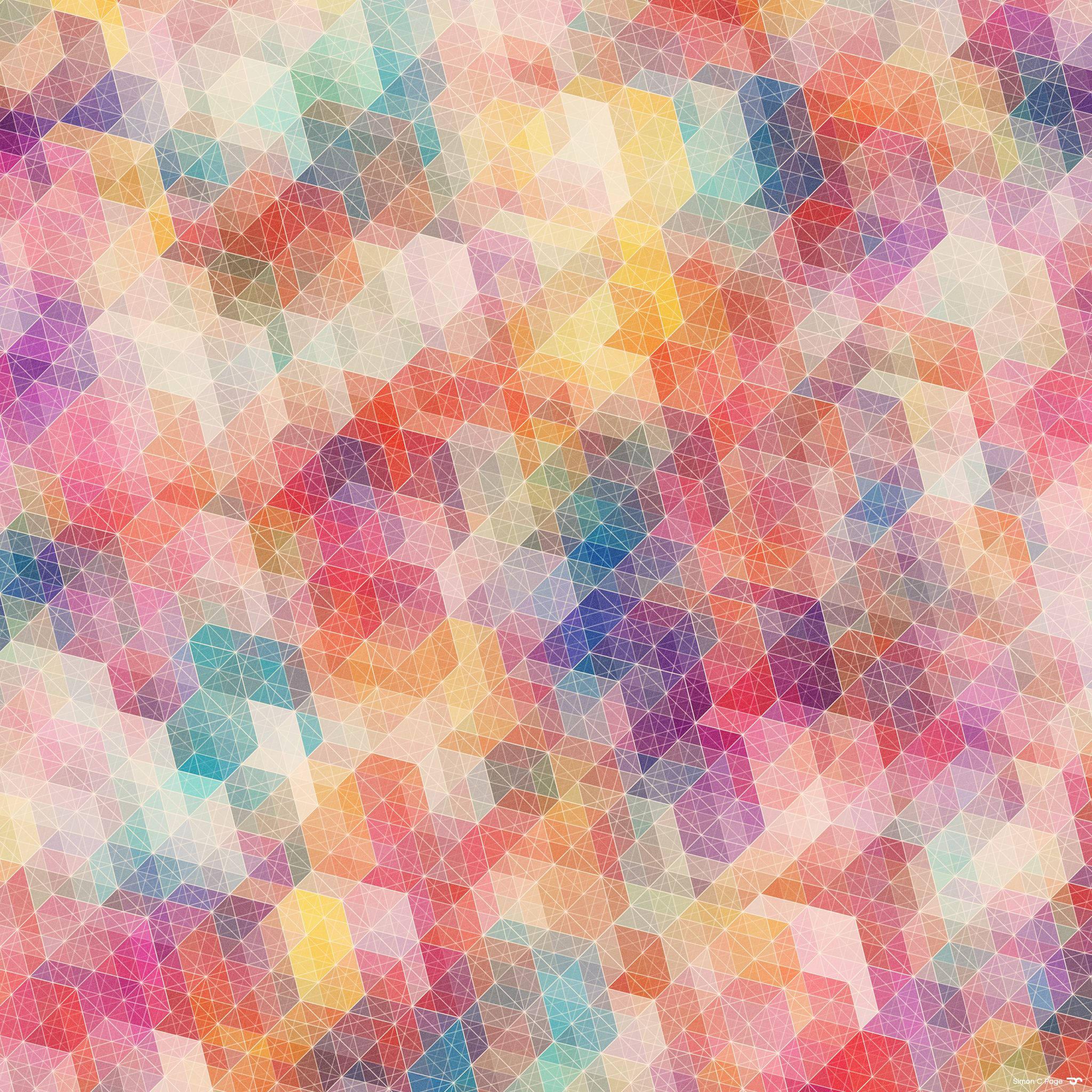 Colorful Geometric Retina Display iPad — 2048x2048 wallpaper