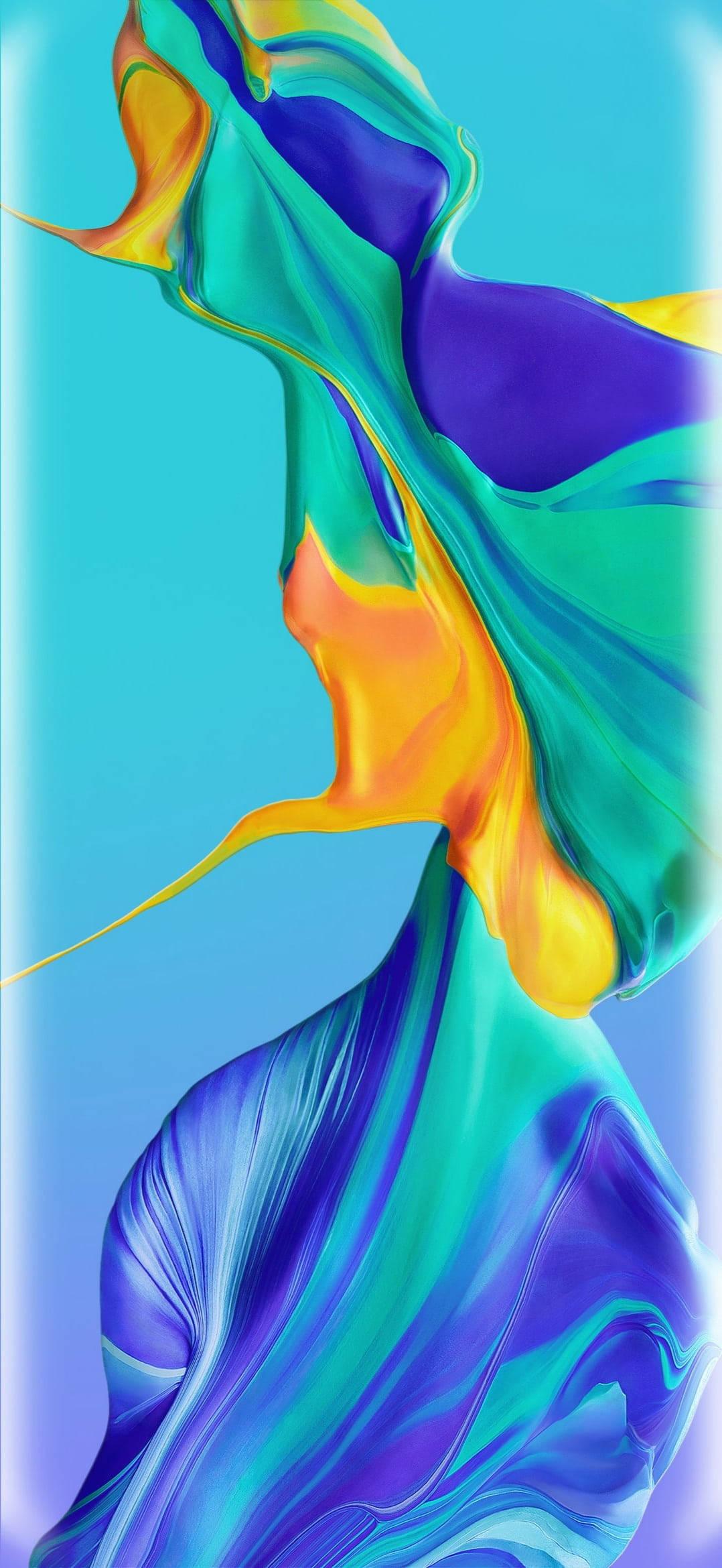 Colorful Marbled Paint On Samsung Full HD — 1078x2340 wallpaper