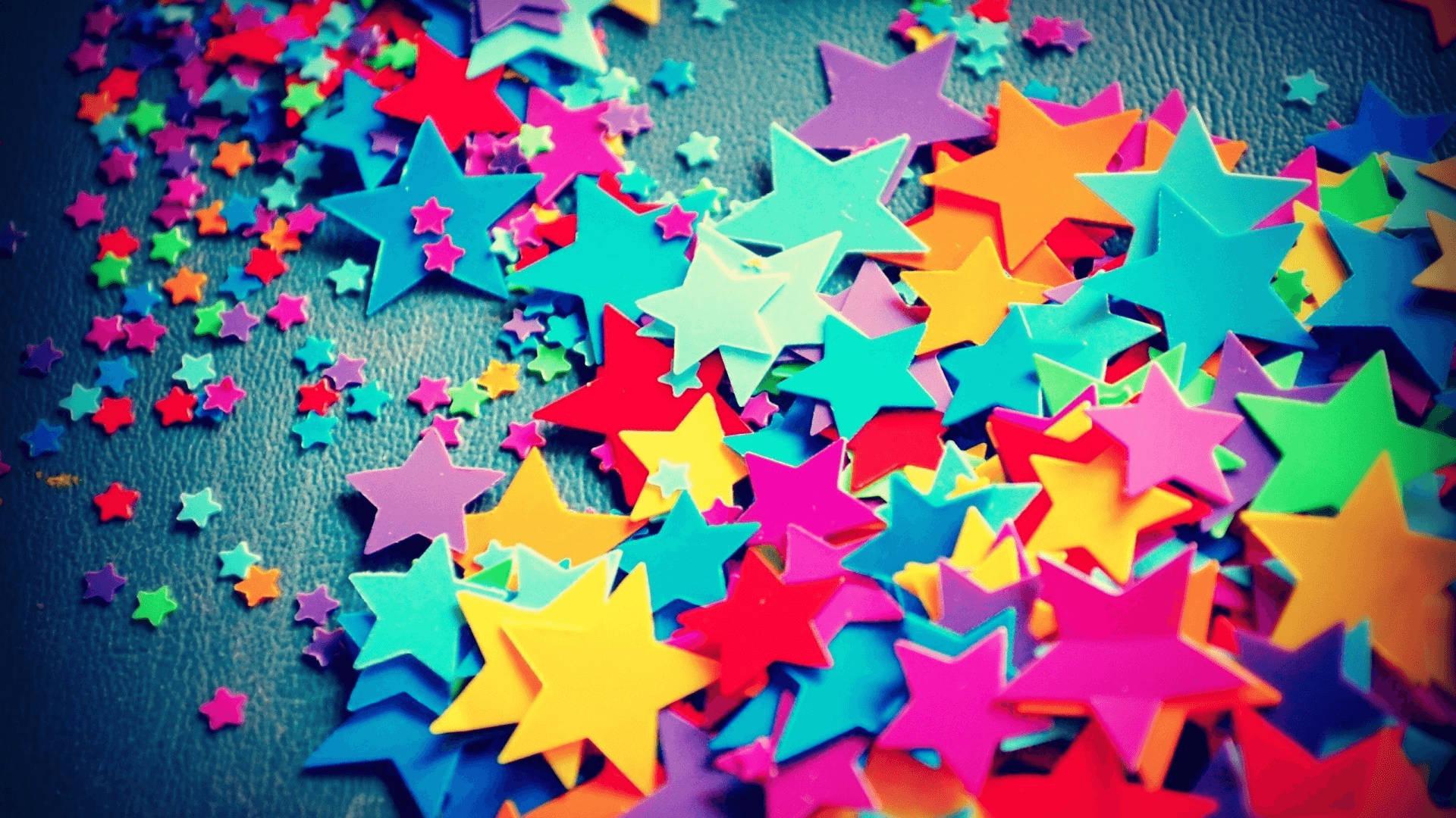 Colorful Stars Pile Laptop — 1920x1080 wallpaper
