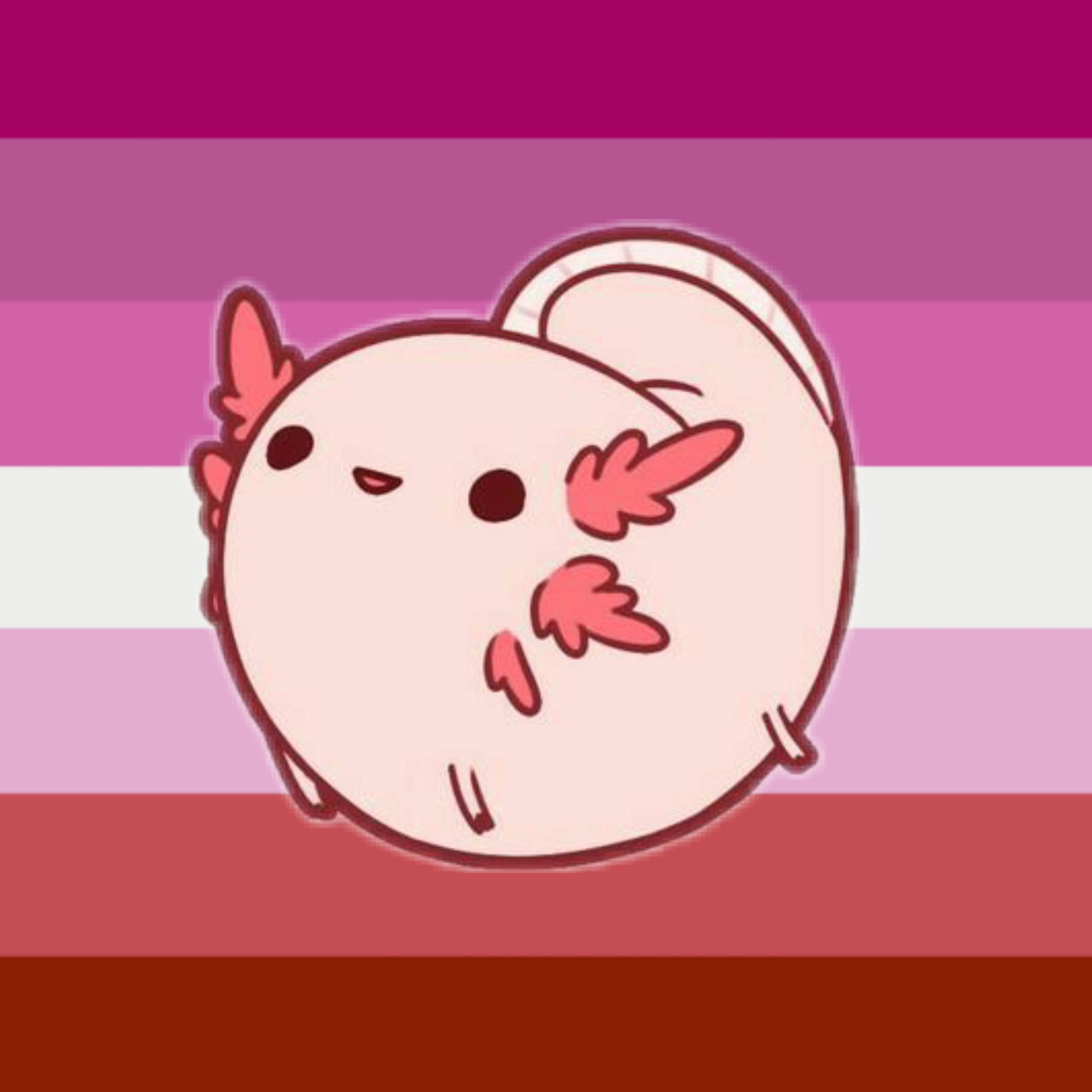 Comic Axolotl In Colorful Stripes — 3464x3464 wallpaper