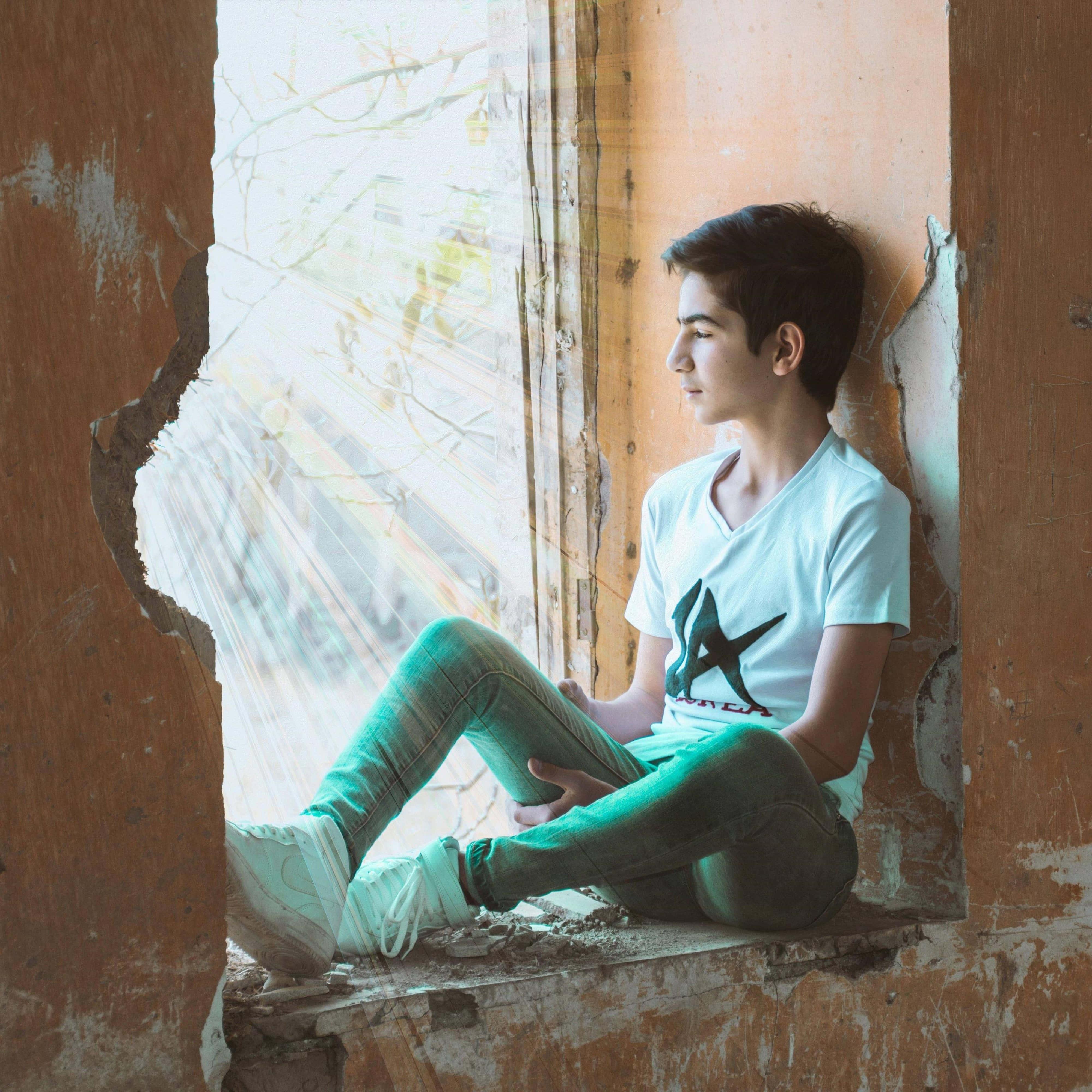 Confidence Unleashed - Portrait of a trendy young boy showcasing his attitude in 4k resolution — 4000x4000 wallpaper