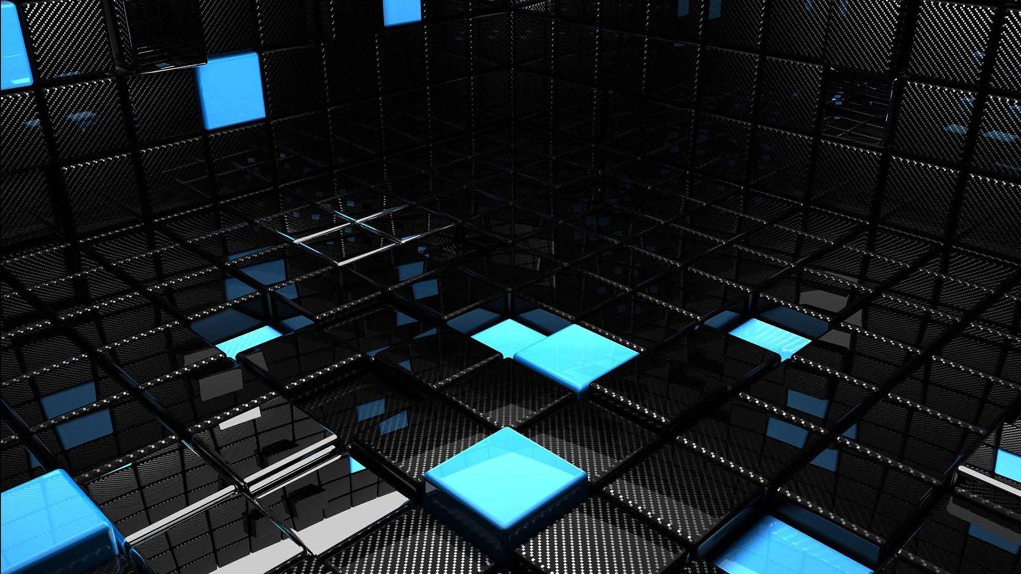Cool 3D Cube Art — 2048x1152 wallpaper