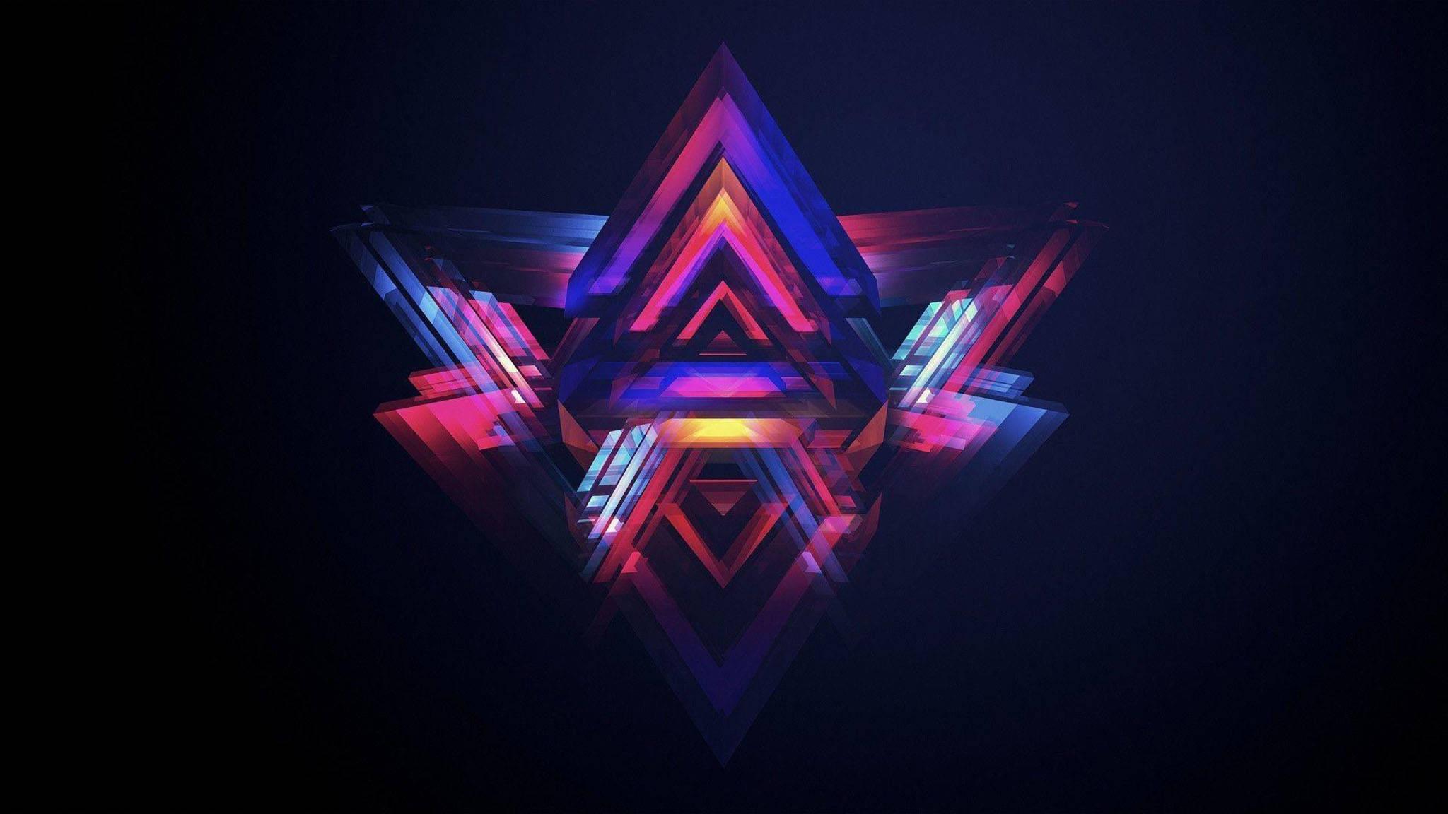 Cool 3D Facets — 2048x1152 wallpaper