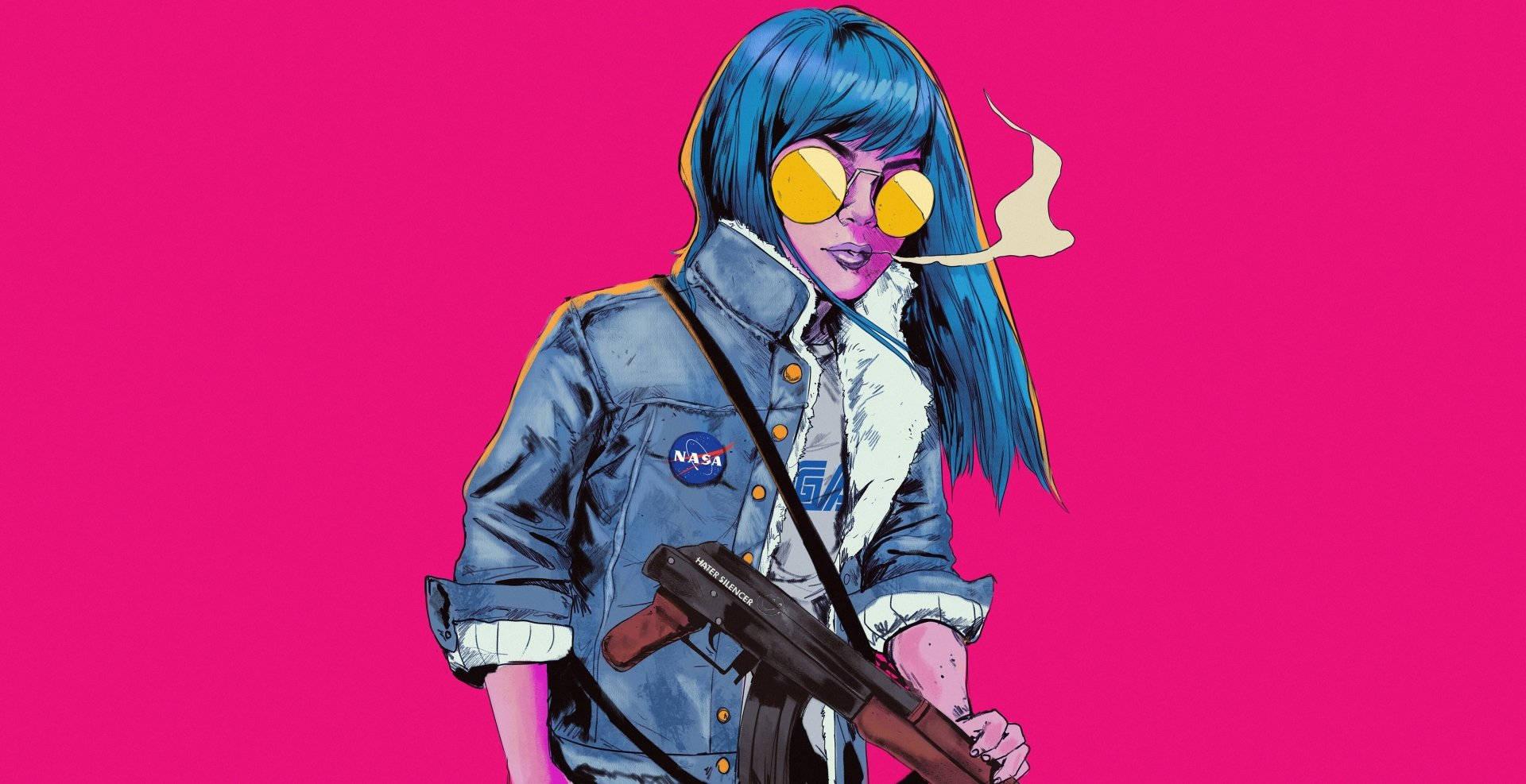 Cool Aesthetic Girl Pop Art — 1920x987 wallpaper