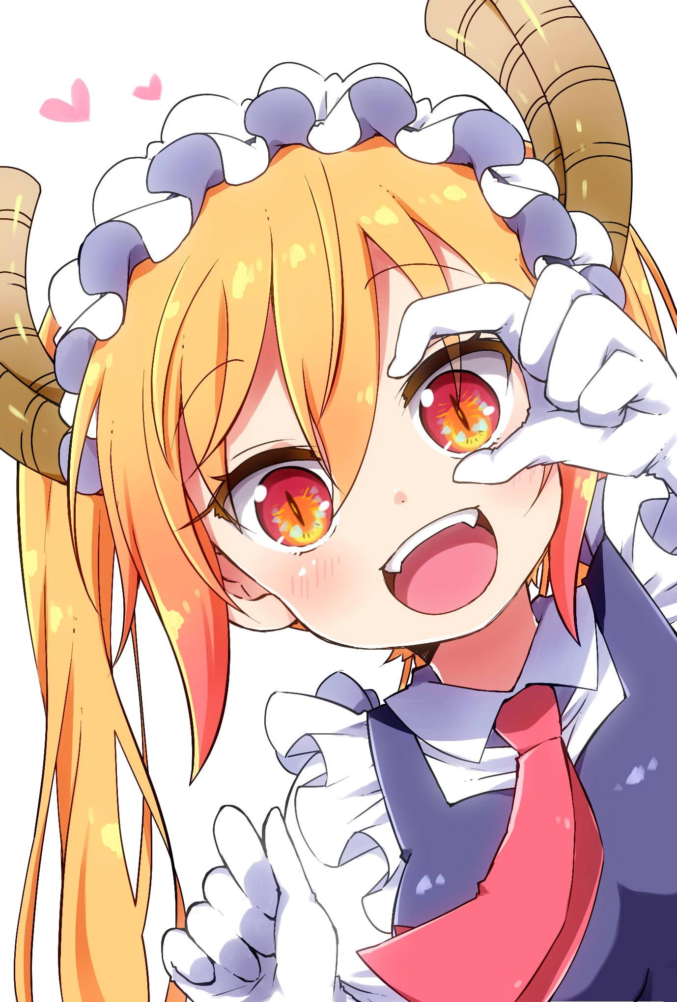 Cool Anime Girl PFP Dragon Tohru — 1378x2039 wallpaper