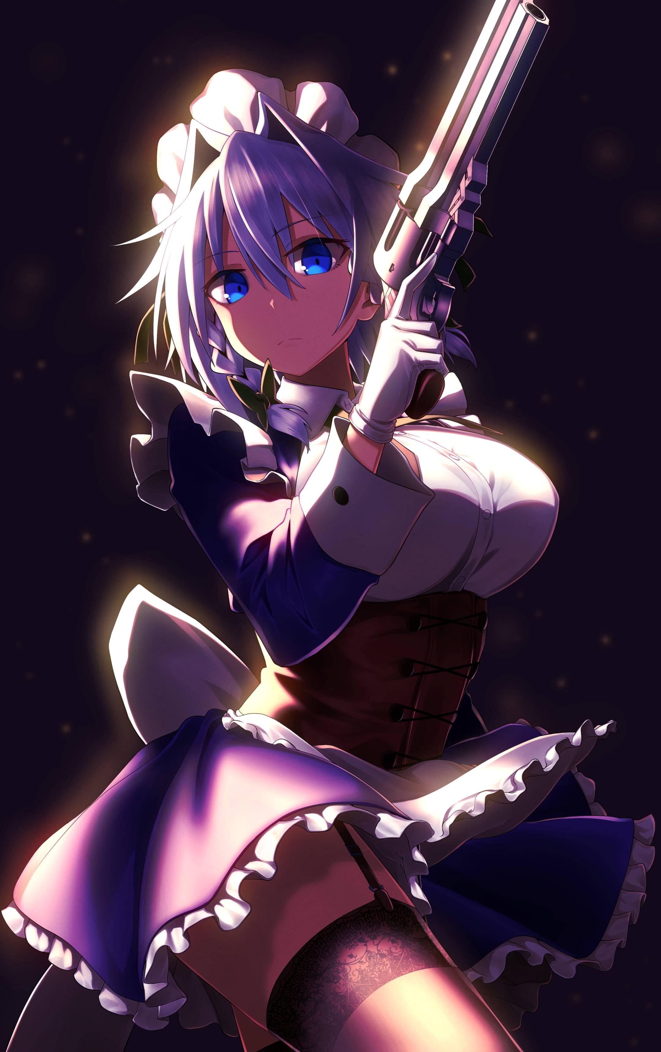 Cool Anime Girl PFP Sakuya Izayoi — 2160x3440 wallpaper