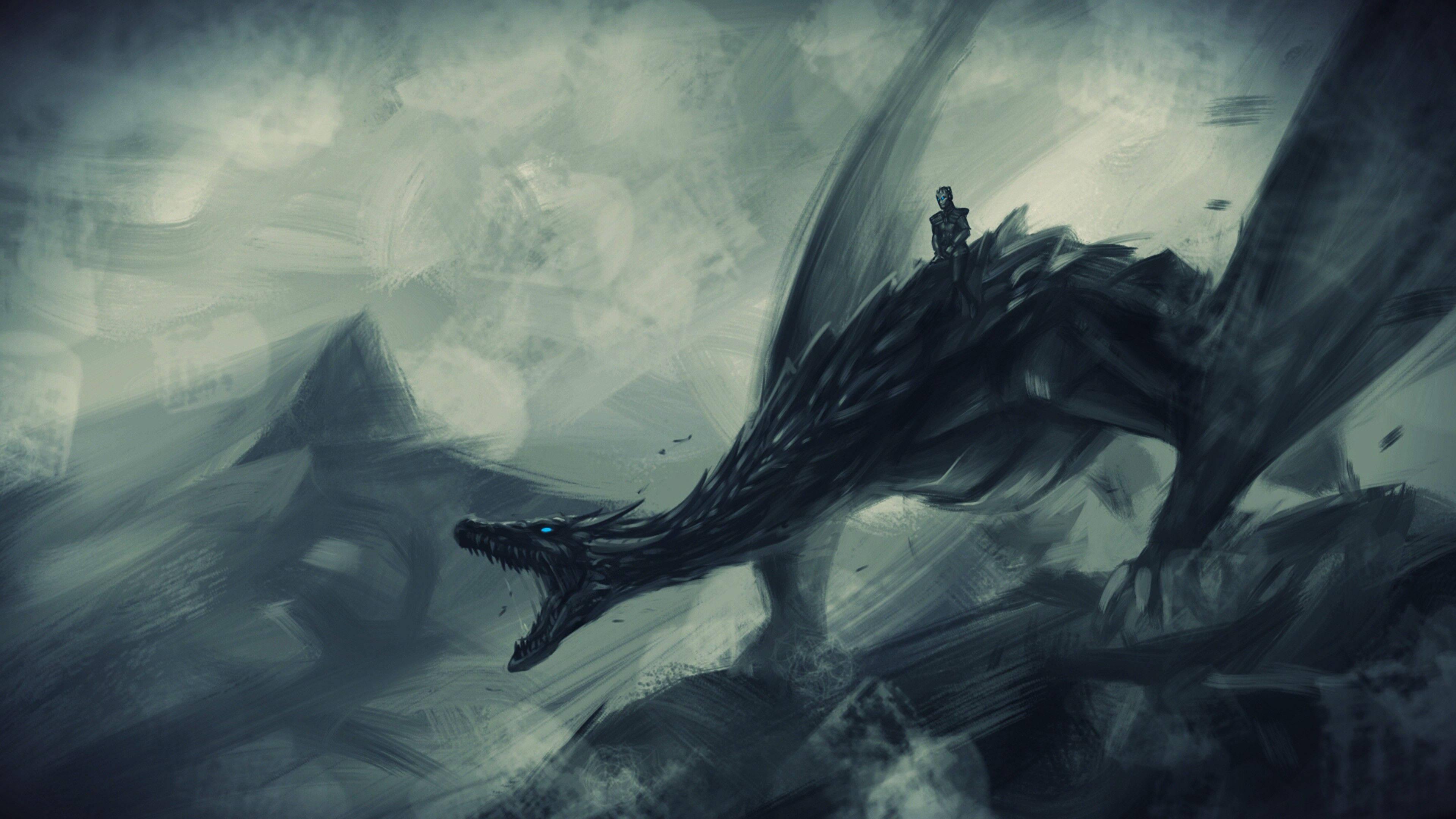 Cool Art Dragon Of Game Of Thrones — 3840x2160 wallpaper