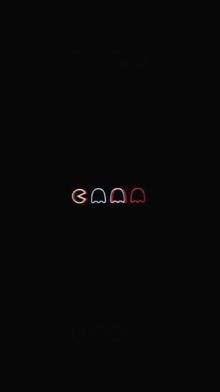 Cool Black Aesthetic Pac-Man — 736x1308 wallpaper