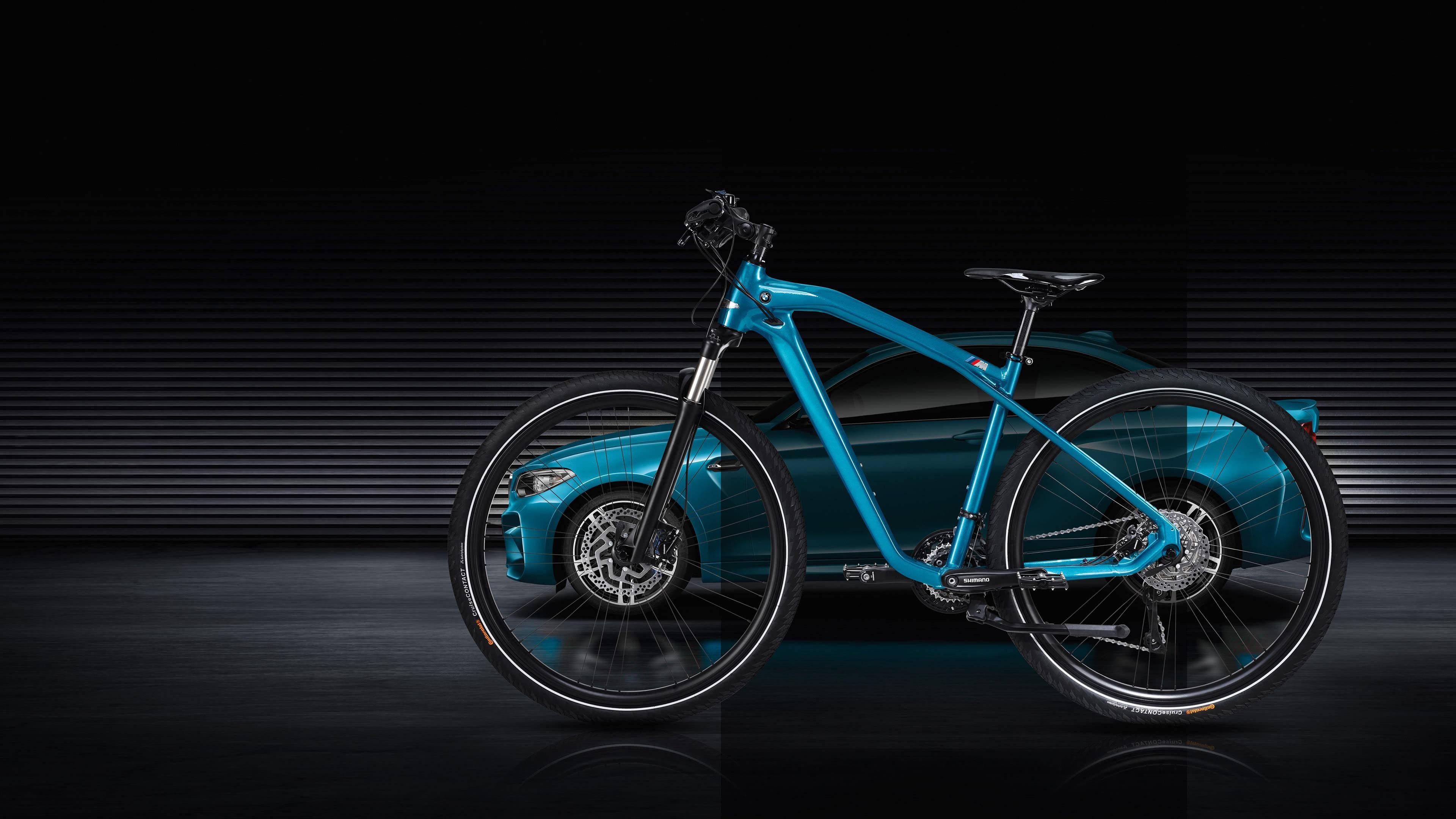 Cool Blue 4K Bike — 3840x2160 wallpaper