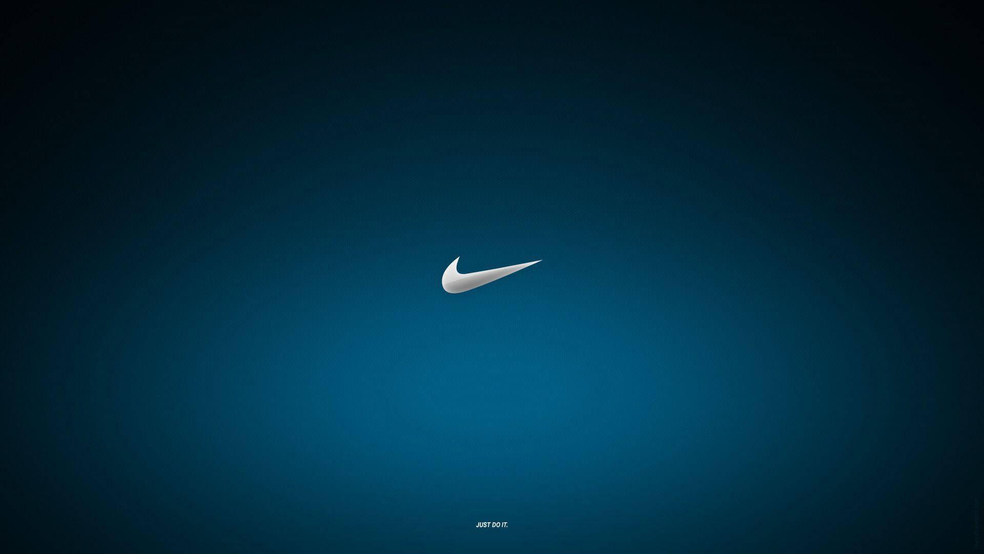 Cool Blue Gradient Nike Logo — 1920x1080 wallpaper