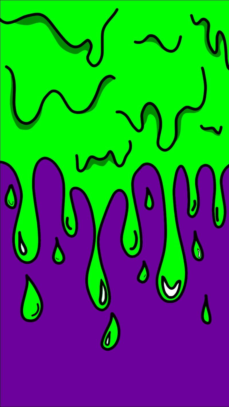 Cool Drip Green And Purple — 800x1422 wallpaper