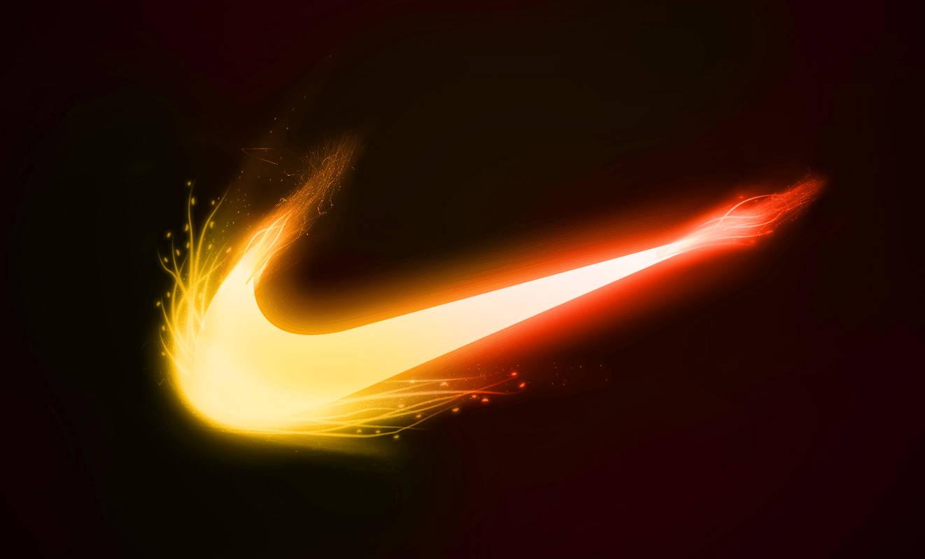 Cool Fire Nike Logo — 1322x799 wallpaper