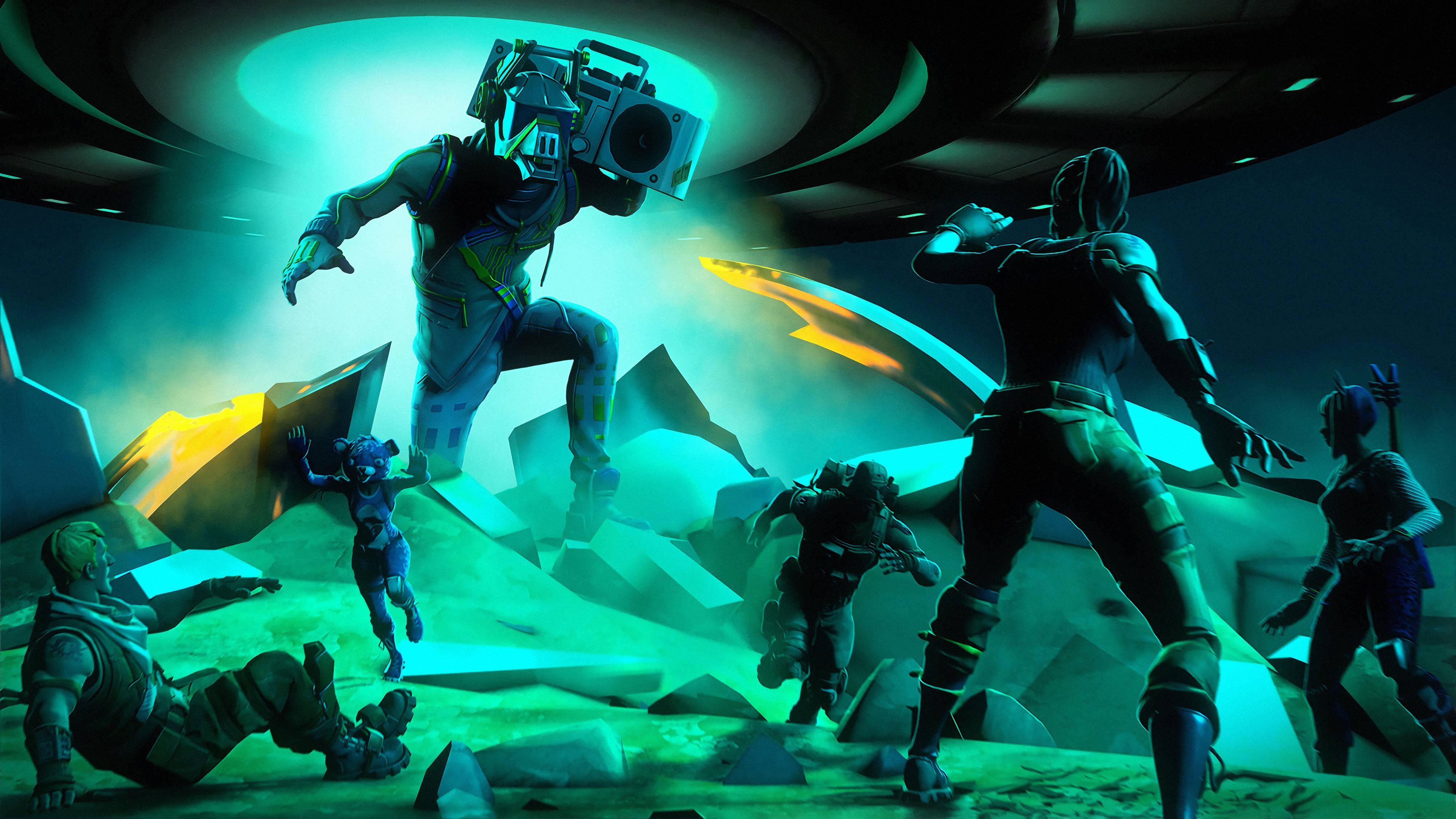 Cool Fortnite DJ Yonder Landing — 4000x2250 wallpaper