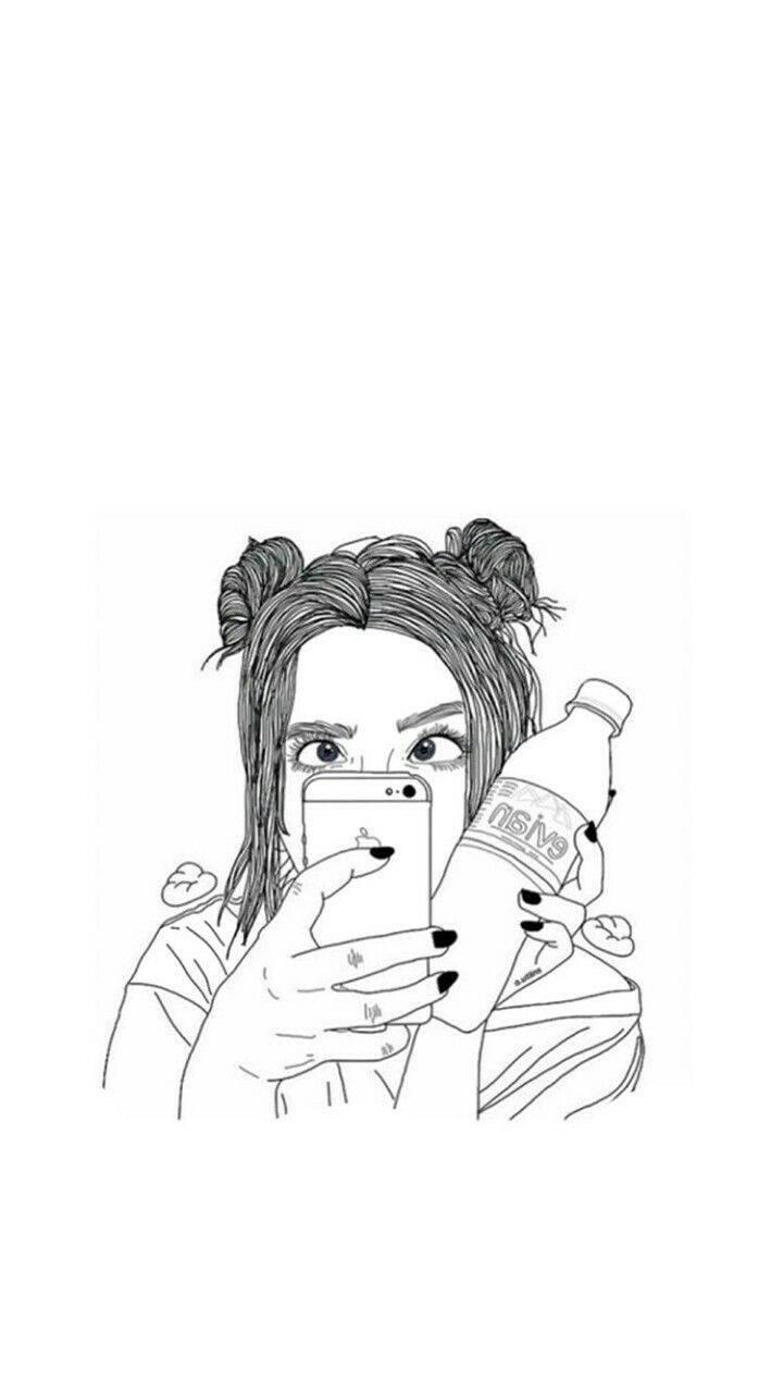 Cool Girl Cartoon Drawing — 720x1280 wallpaper