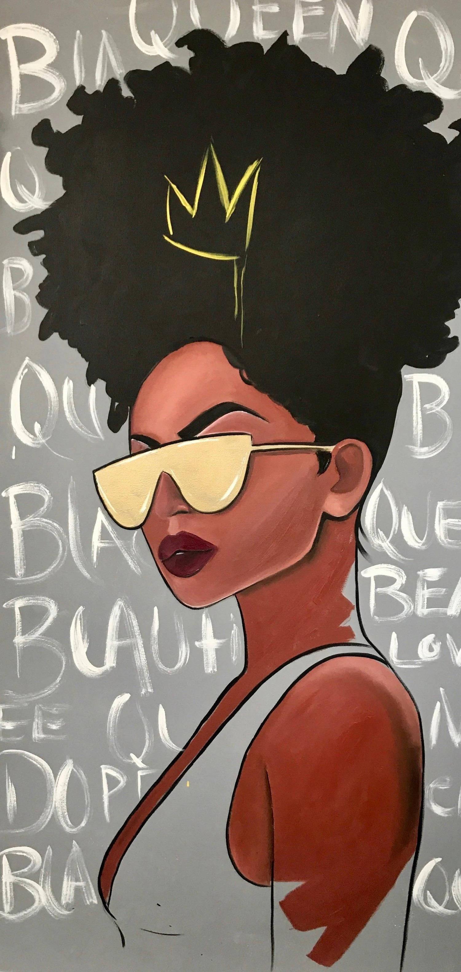 Cool Girl Cartoon Queen — 1500x3160 wallpaper