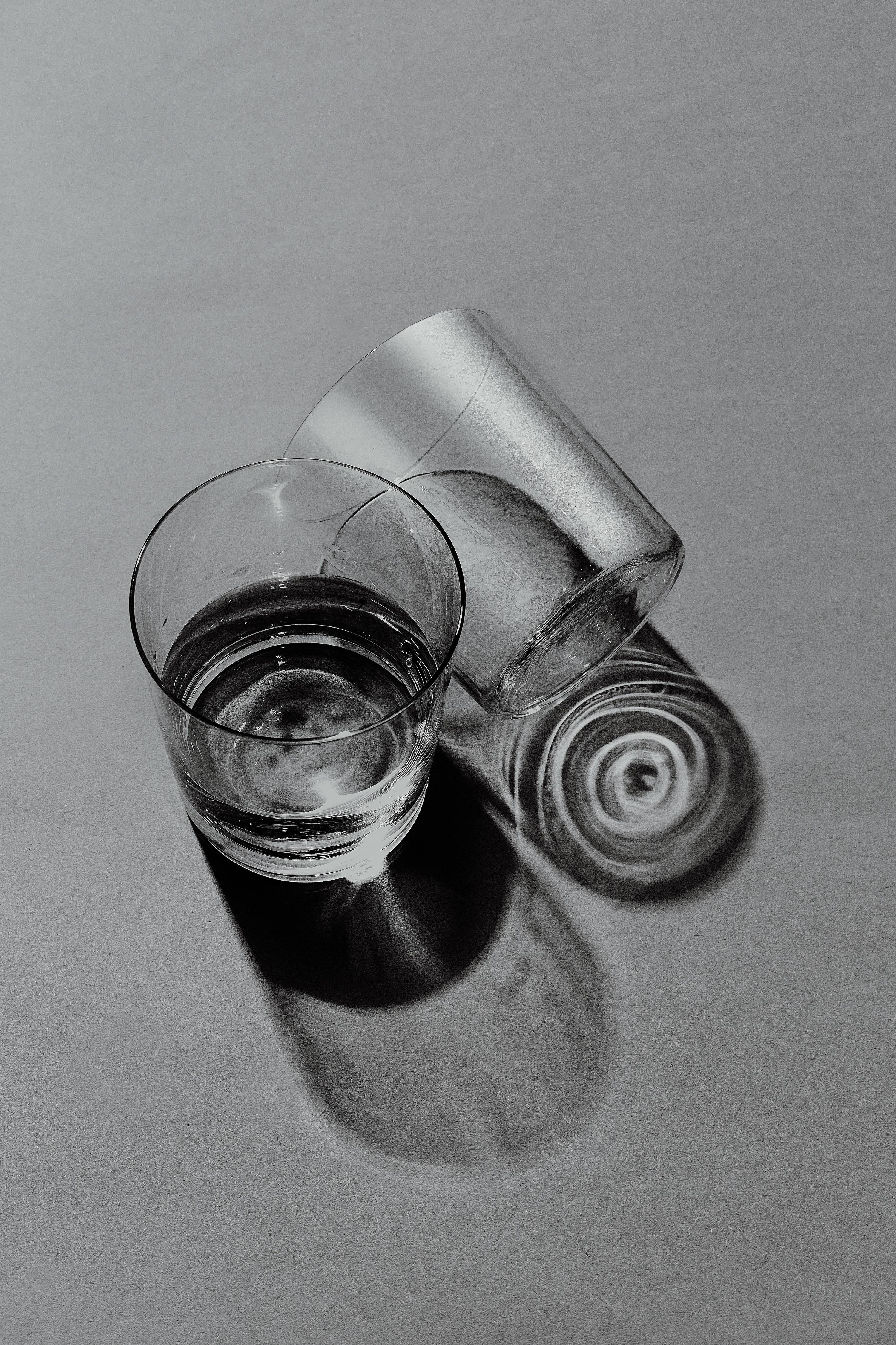 Cool Icy Refreshment in Clear Drinking Glasses — 3000x4500 wallpaper