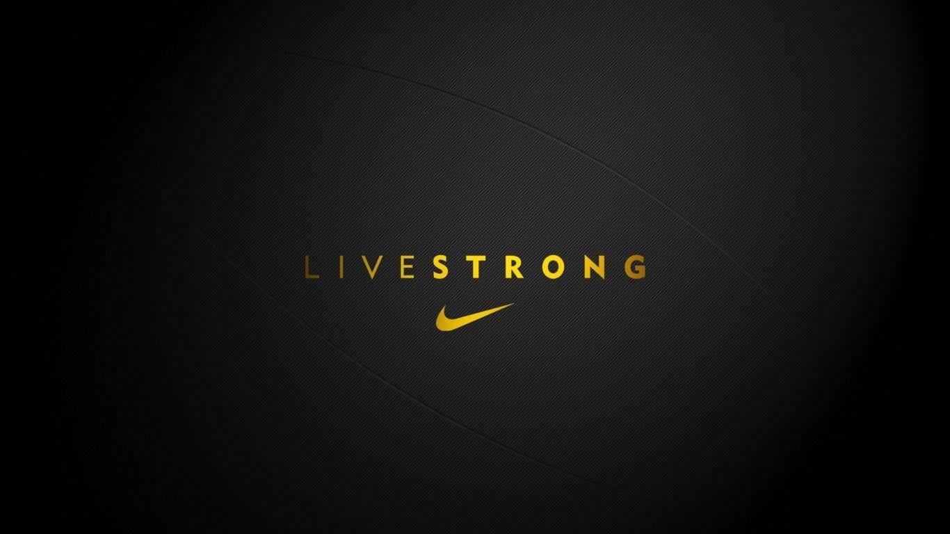 Cool Nike Live Strong — 1366x768 wallpaper