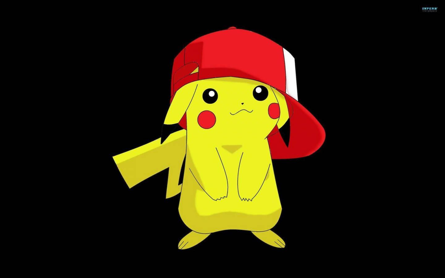 Cool Pokemon Pikachu Wearing Red Hat — 1440x900 wallpaper