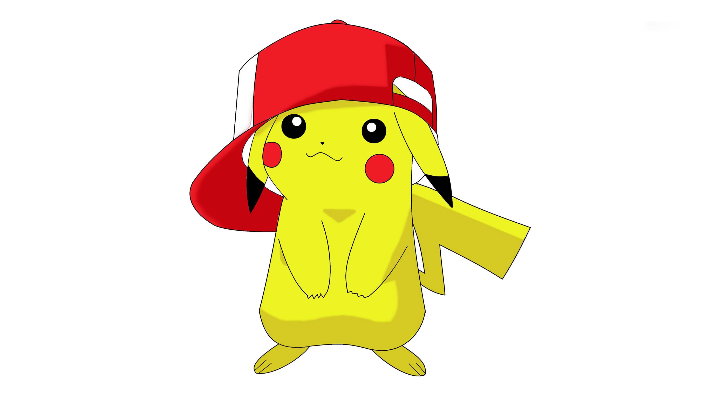 Cool Pokemon Pikachu With Red Hat — 2732x1536 wallpaper